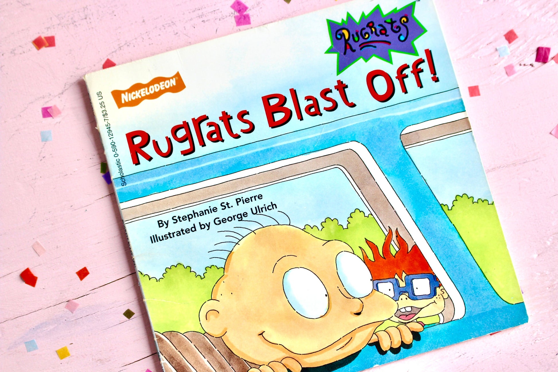 Rugrats Blast Off Softcover Book by Nickelodeon, Vintage 90s Rugrats Kids Story Book, Retro Rugrats Paper Toys