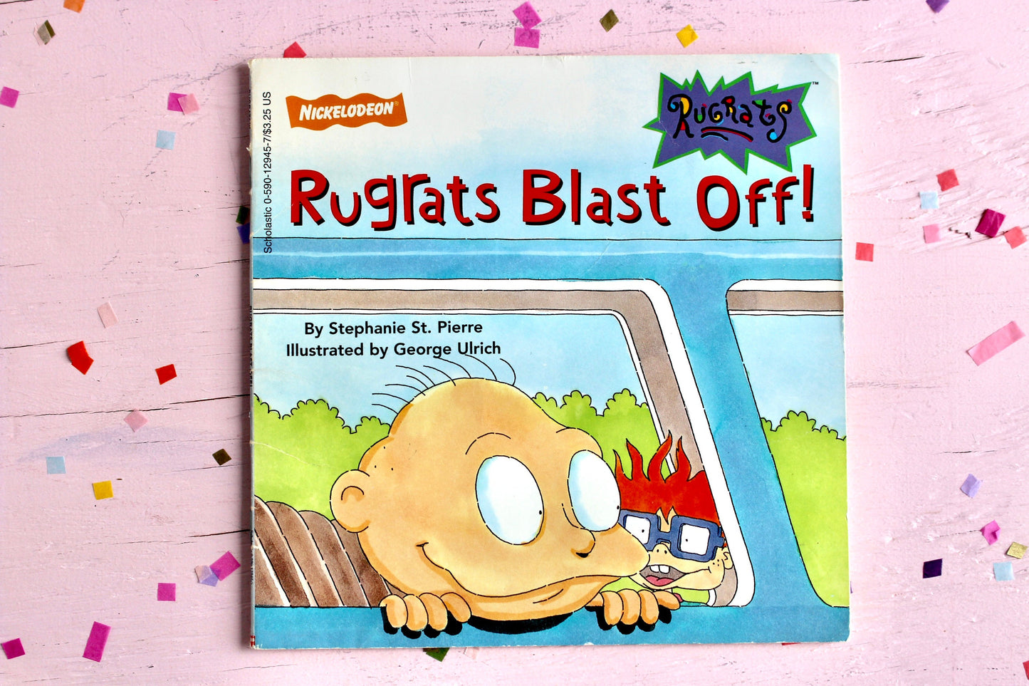 Rugrats Blast Off Softcover Book by Nickelodeon, Vintage 90s Rugrats Kids Story Book, Retro Rugrats Paper Toys