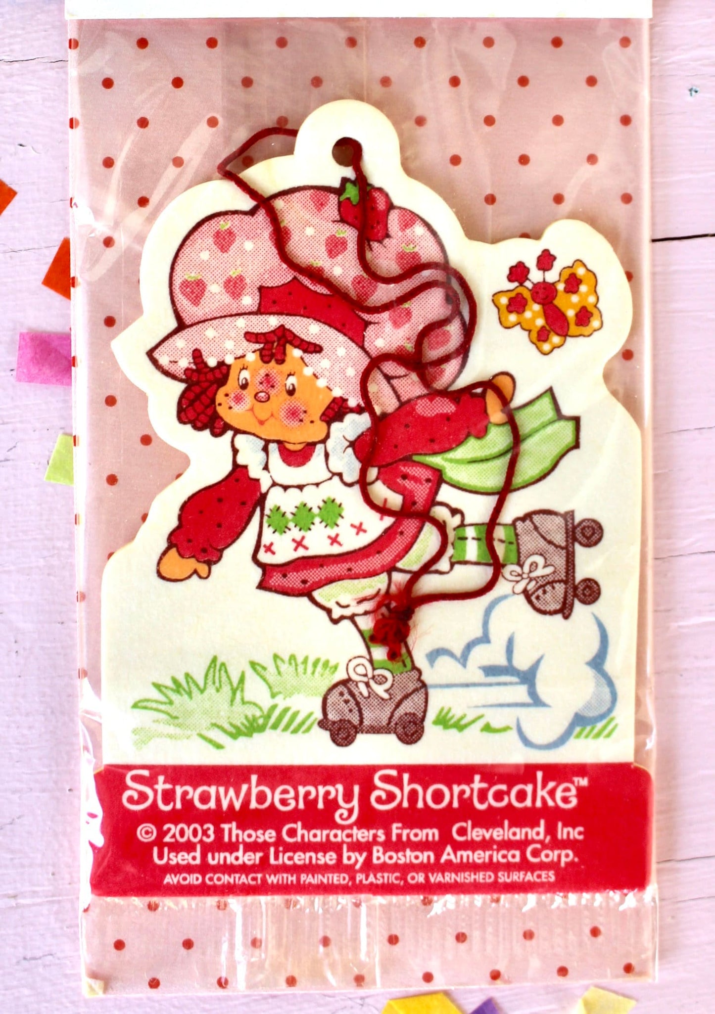 Strawberry Shortcake Car Air Fresheners, New in Package, Choose Your Own, Y2K does 1980s Vintage SSC Scented Merchandise, Custard Rhubarb