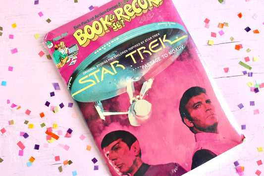 Star Trek Book with Record Set, Passage to Moauv, Vintage 70s Star Trek Comic Book Collectible Memorabilia