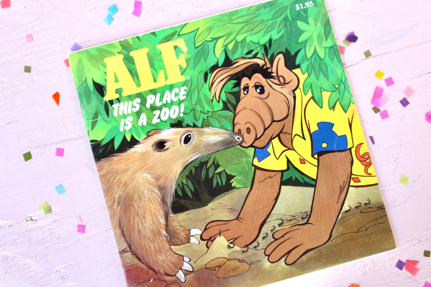 Alf Softcover Kids Book, This Place is a Zoo, Vintage 80s Alf Kids Zoo Story