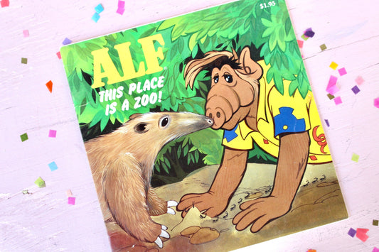 Alf Softcover Kids Book, This Place is a Zoo, Vintage 80s Alf Kids Zoo Story