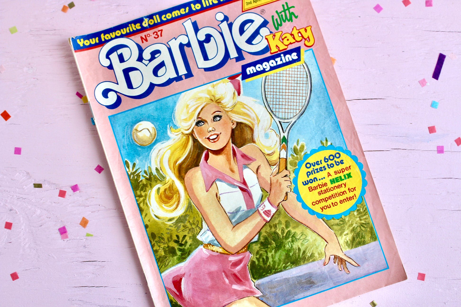 UK Barbie Magazine for Kids Issue 37, Vintage 80s European Barbie Friends Club Comic Book