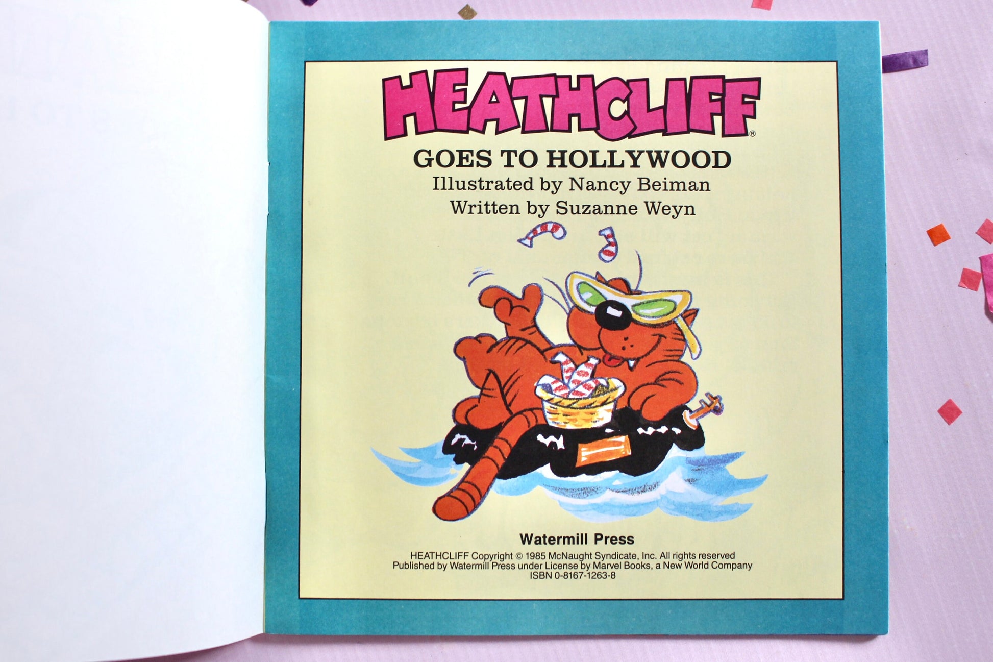 Heathcliff Kids Softcover Books, Choose Your Own, In Outer Space, Goes to Hollywood, Joins the Navy, Vintage 80s Heathcliff Cat Story Book