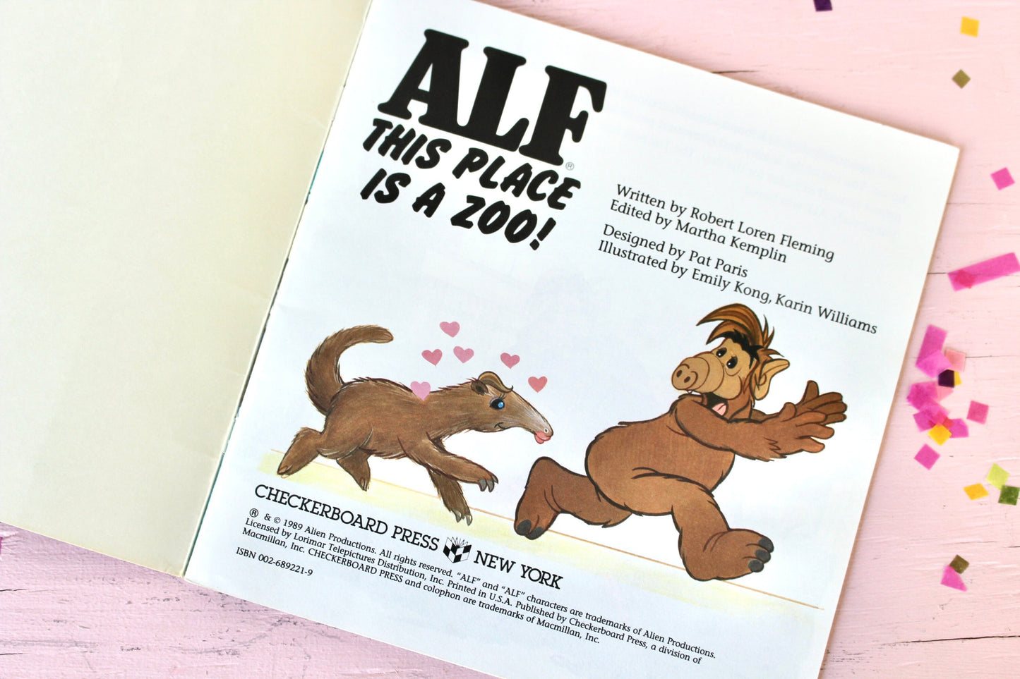 Alf Softcover Kids Book, This Place is a Zoo, Vintage 80s Alf Kids Zoo Story