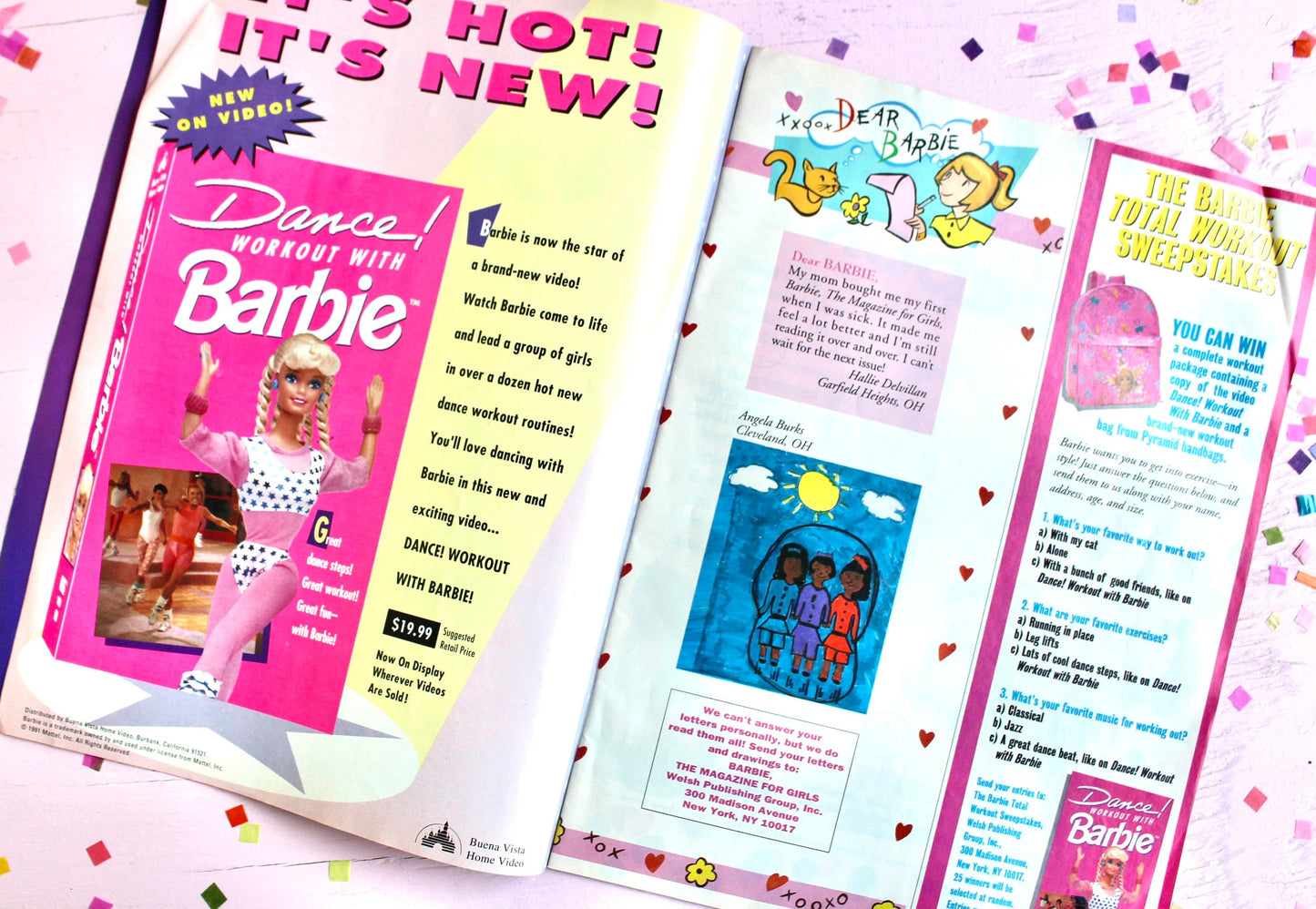 Vintage Teen Talk Barbie Magazine for Kids, 90s Kids Barbie Comic, Retro Barbie Ads Activity Book