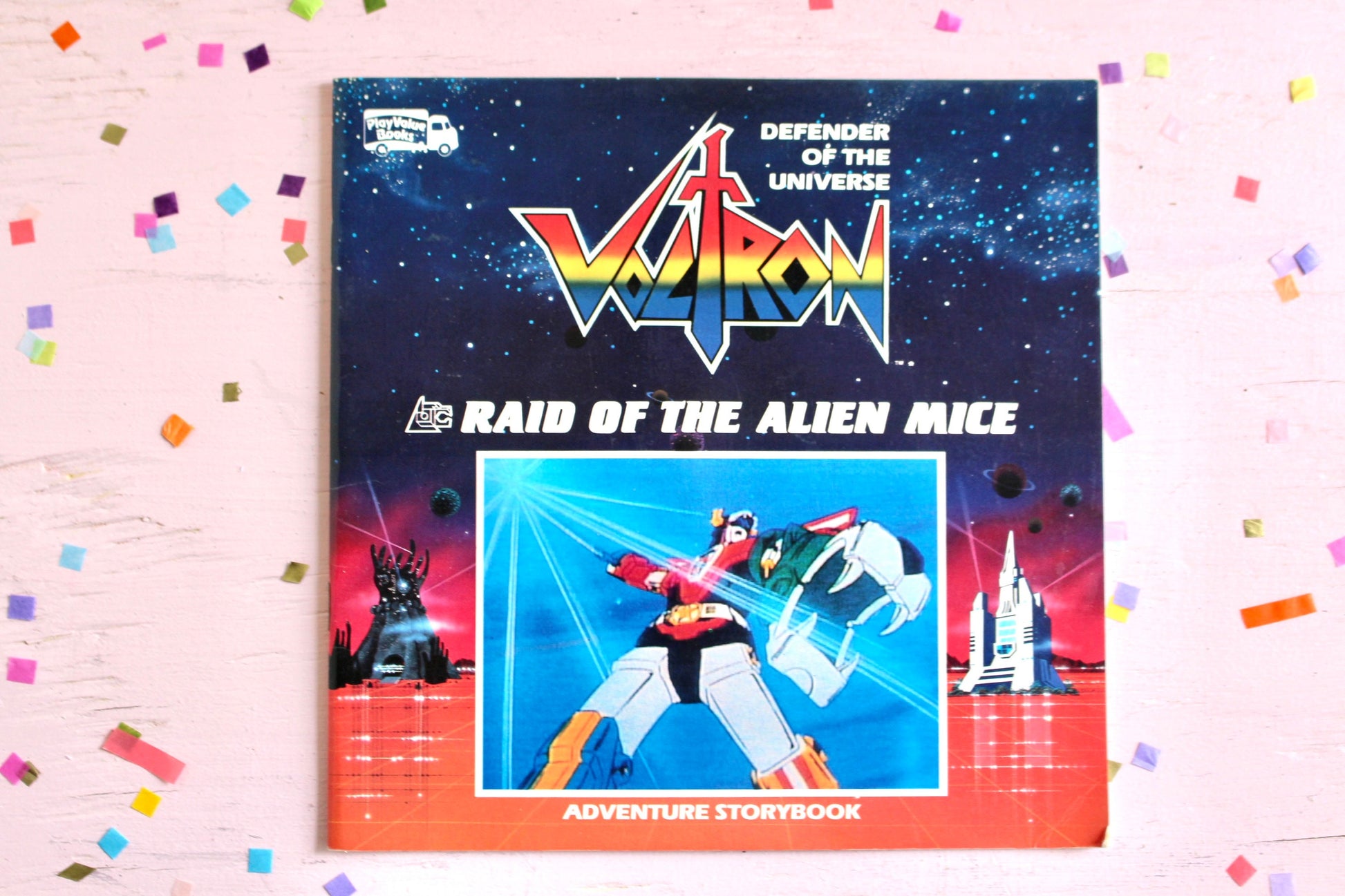 Voltron Softcover Kids Book, Raid of the Alien Mice, Vintage 80s Voltron Kids Toy