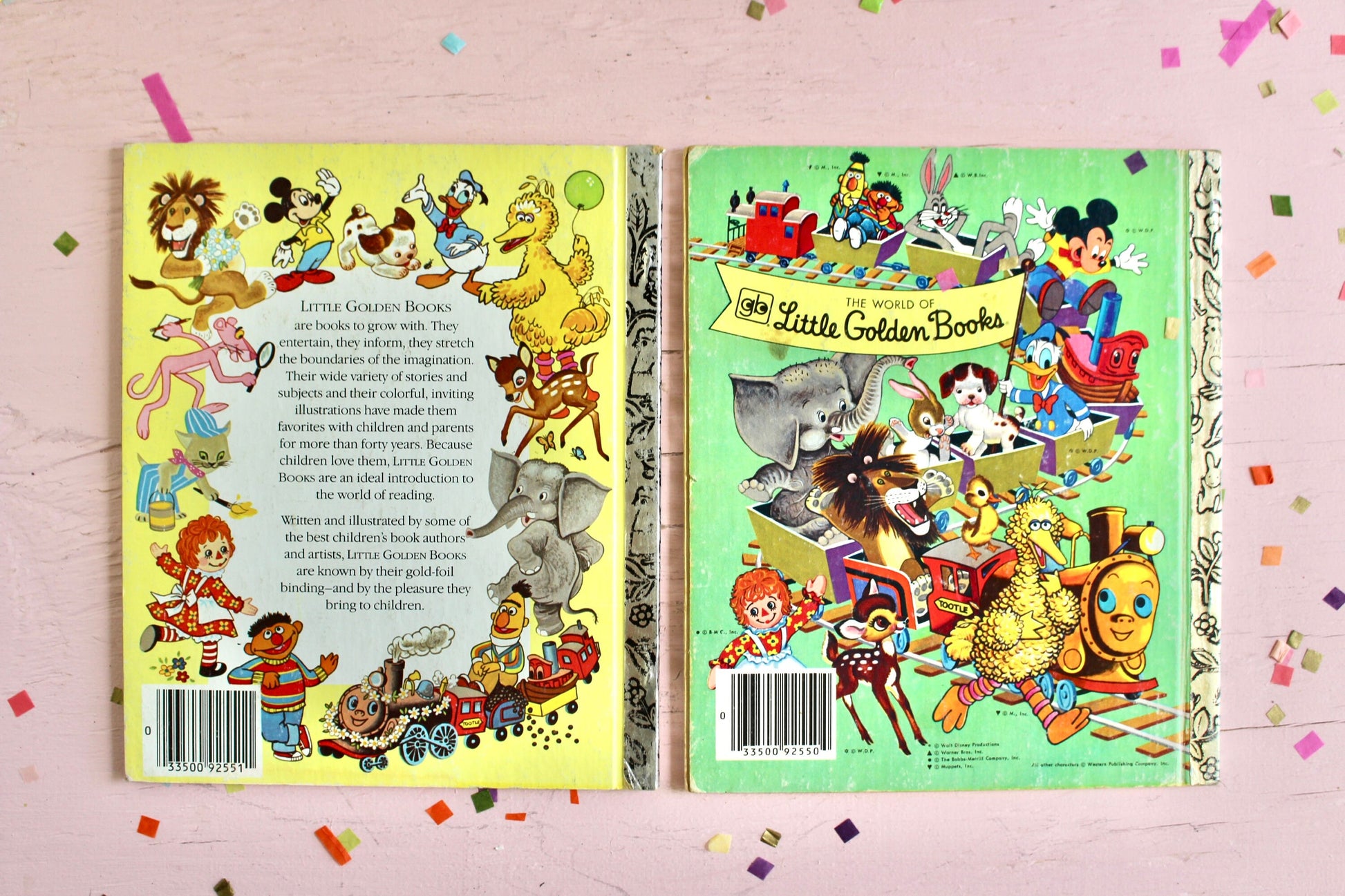 Mickey Mouse Golden Books Set of 2, Mickey Mouse Picnic, Mickey and the Best Neighbor Contest, Vintage 80s Walt Disney Mickey Paper Books