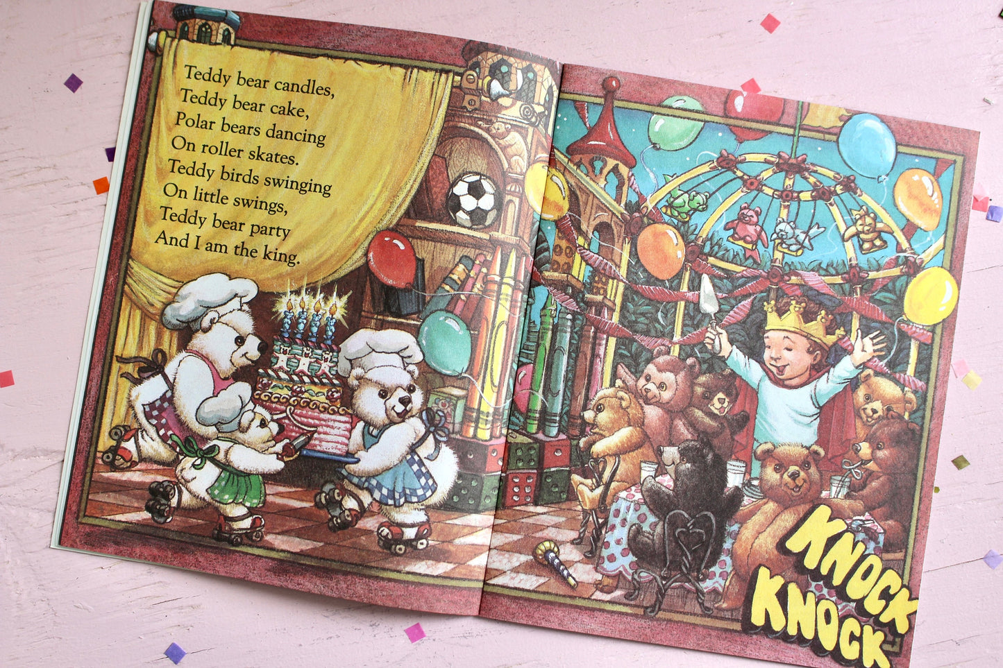 Teddy Bear Towers Softcover Book, Vintage 80s Kids Bedtime Story, Retro Kids Bedtime Book Gift