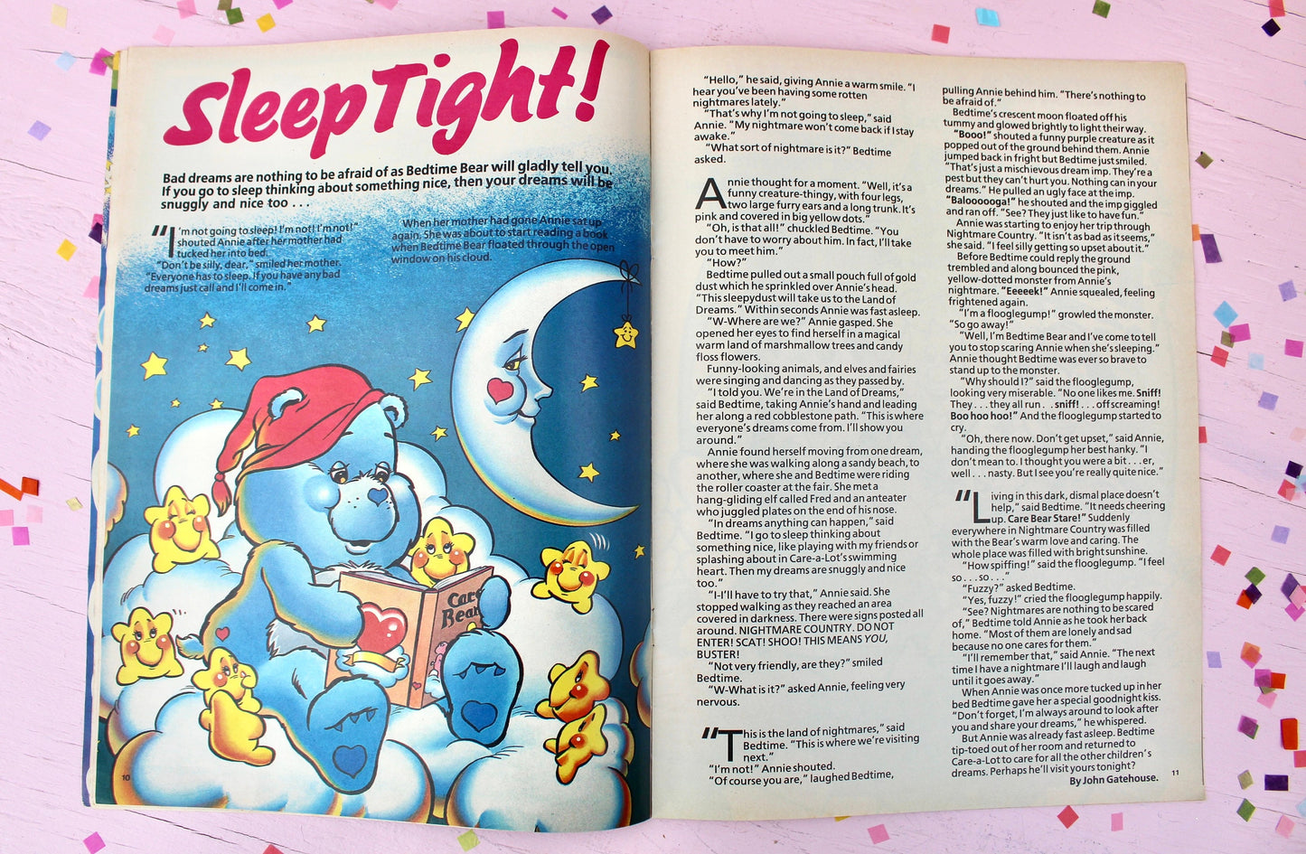 UK Care Bear Comic Book, 80s Vintage Care Bear Magazine, Marvel Care Bear Comic, Bedtime Care Bear Ads Games Toys