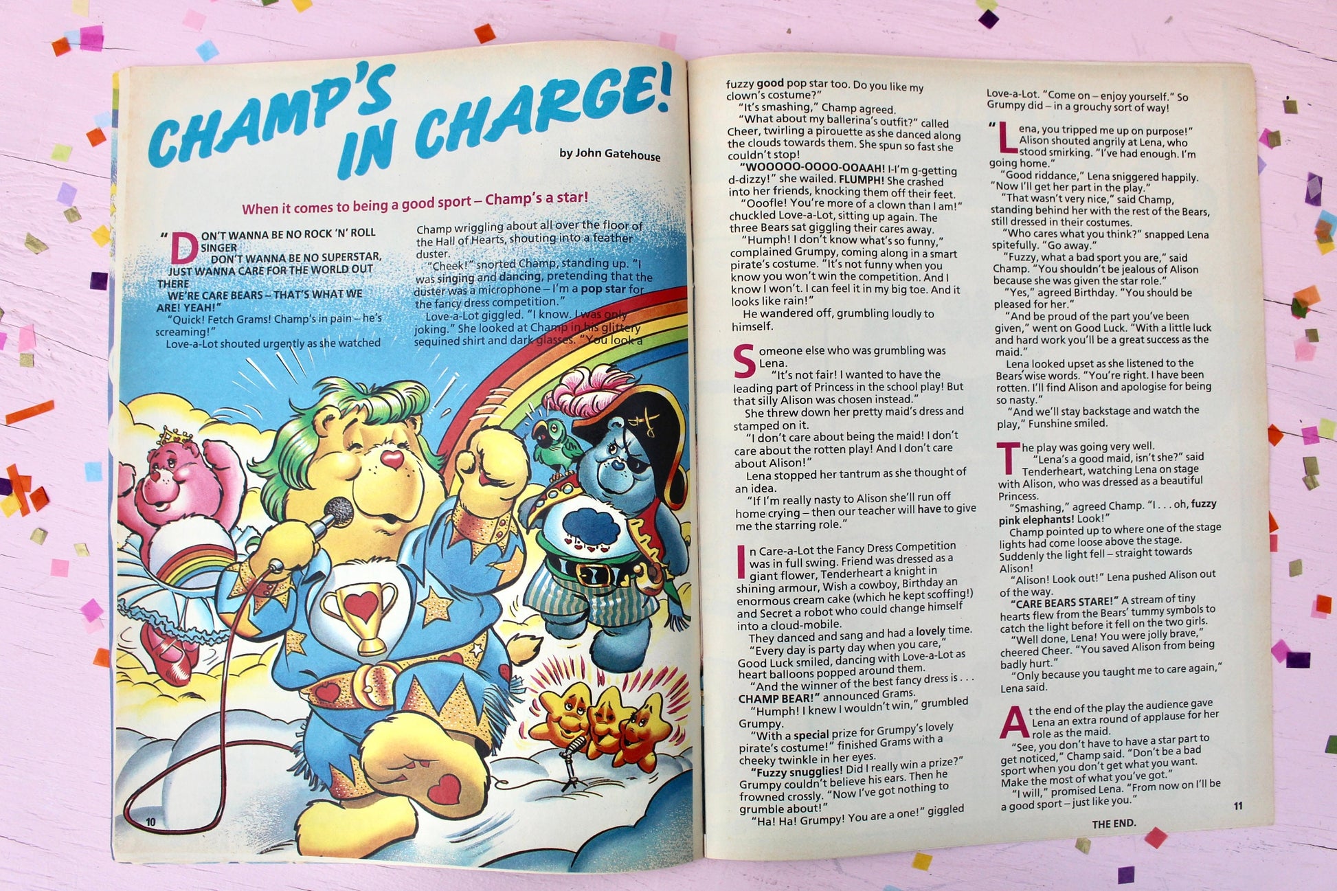 UK Care Bear Comic Book, 80s Vintage Care Bear Magazine, Marvel Care Bear Comic, Champ Care Bear Ads Games Toys