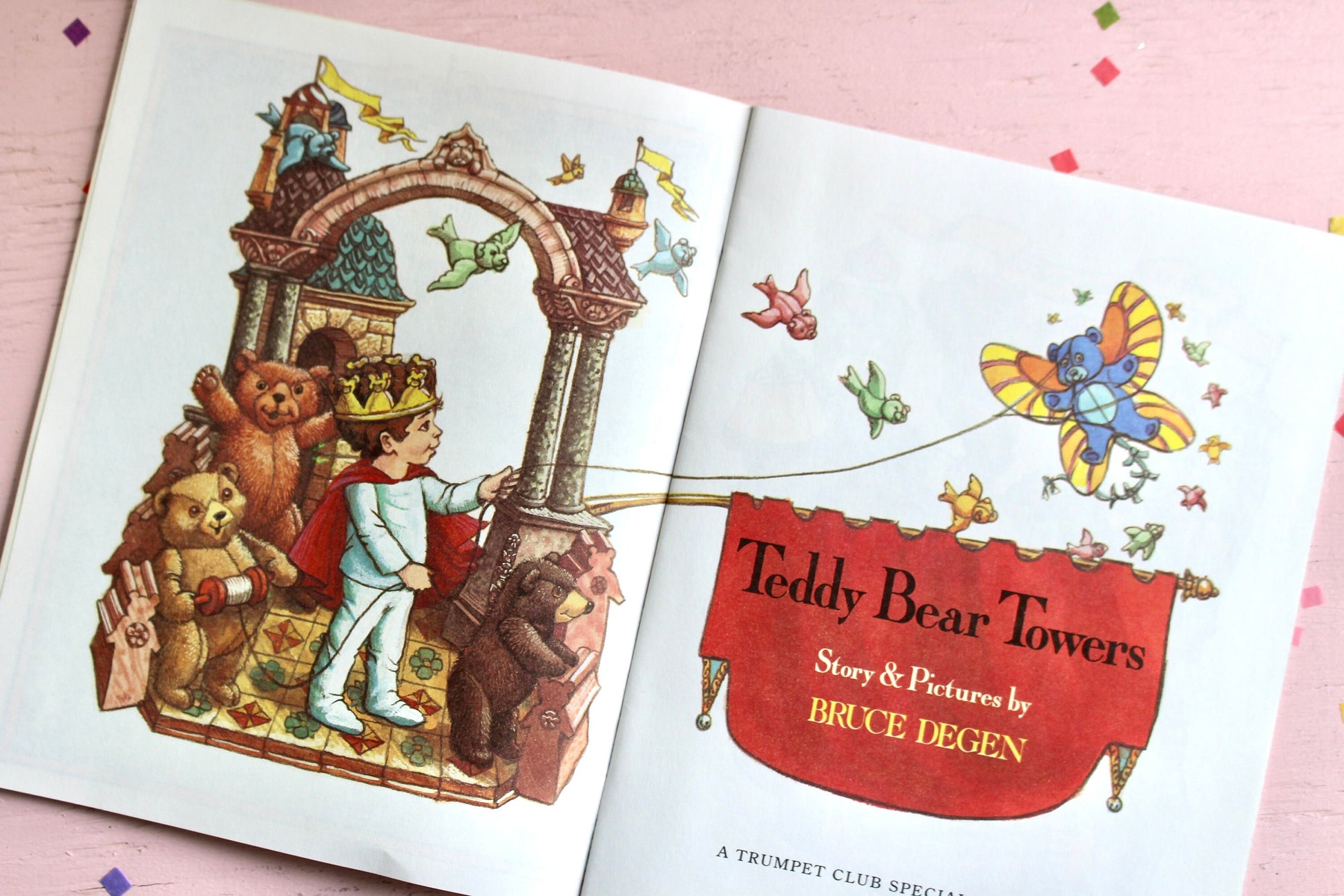 Teddy Bear Towers Softcover Book, Vintage 80s Kids Bedtime Story, Retro Kids Bedtime Book Gift