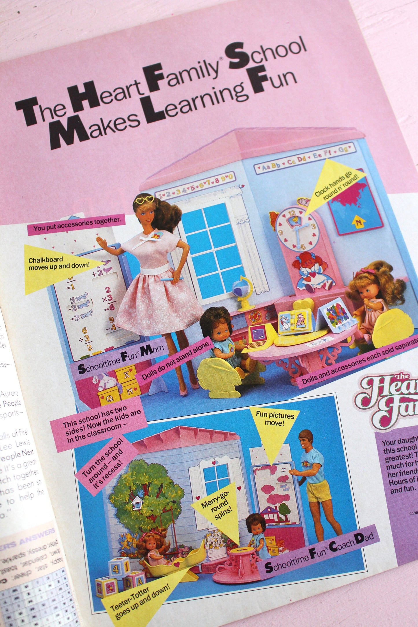 Happy Holidays Barbie Magazine for Kids Winter 1989, Vintage 80s Holiday Barbie Comic, Superstar Barbie Poster