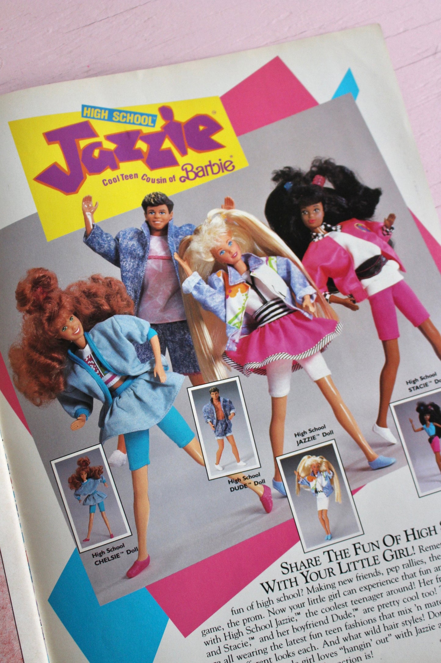 Happy Holidays Barbie Magazine for Kids Winter 1989, Vintage 80s Holiday Barbie Comic, Superstar Barbie Poster