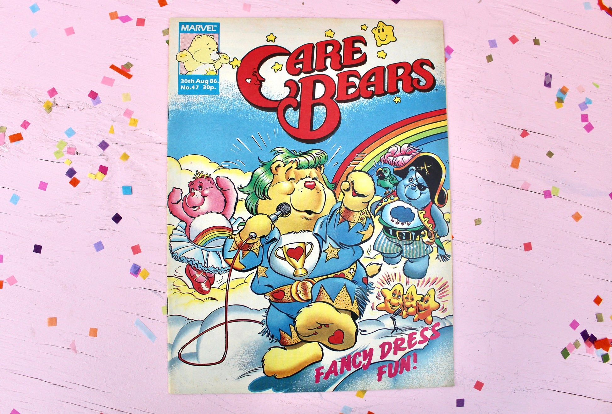 UK Care Bear Comic Book, 80s Vintage Care Bear Magazine, Marvel Care Bear Comic, Champ Care Bear Ads Games Toys