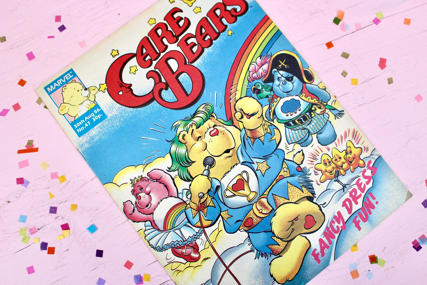 UK Care Bear Comic Book, 80s Vintage Care Bear Magazine, Marvel Care Bear Comic, Champ Care Bear Ads Games Toys