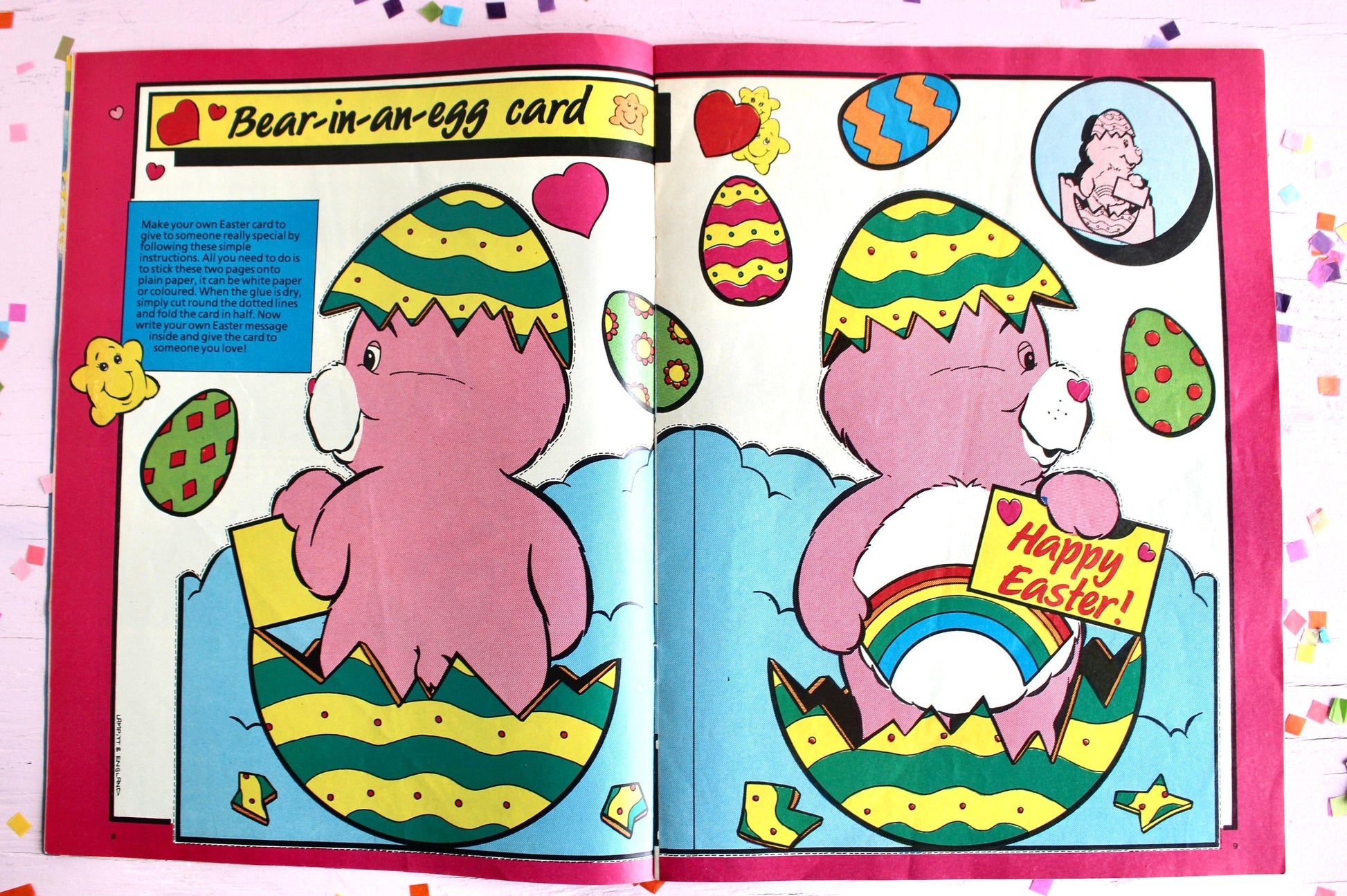 UK Care Bear Comic Book, 80s Vintage Care Bear Magazine, Marvel Care Bear Comic, Easter Spring Care Bear Ads Games Toys