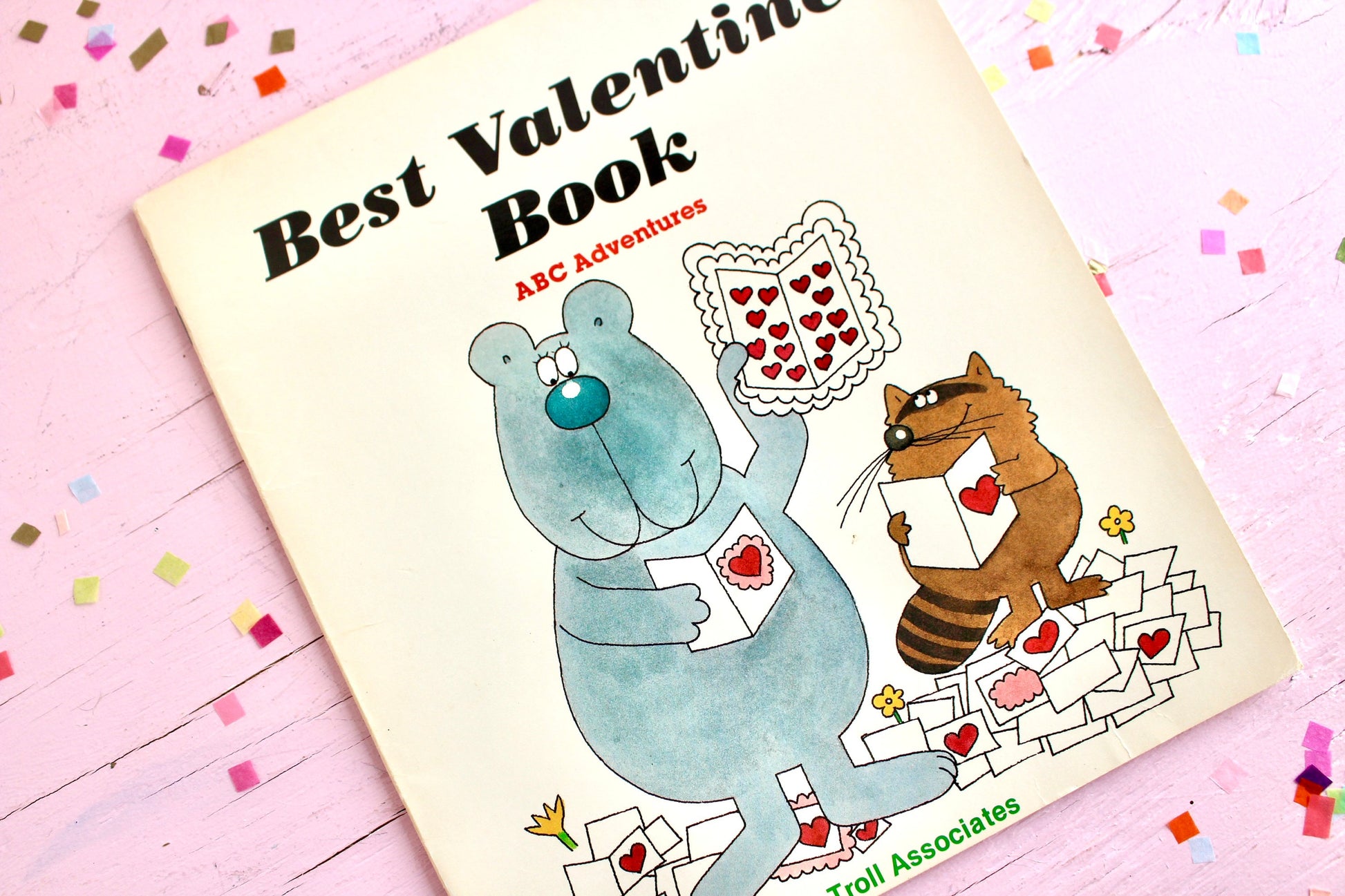 Best Valentine Book ABC Adventure, Vintage Valentines Day Kids Story Book, 80s 90s Kids Valentines Day Gift