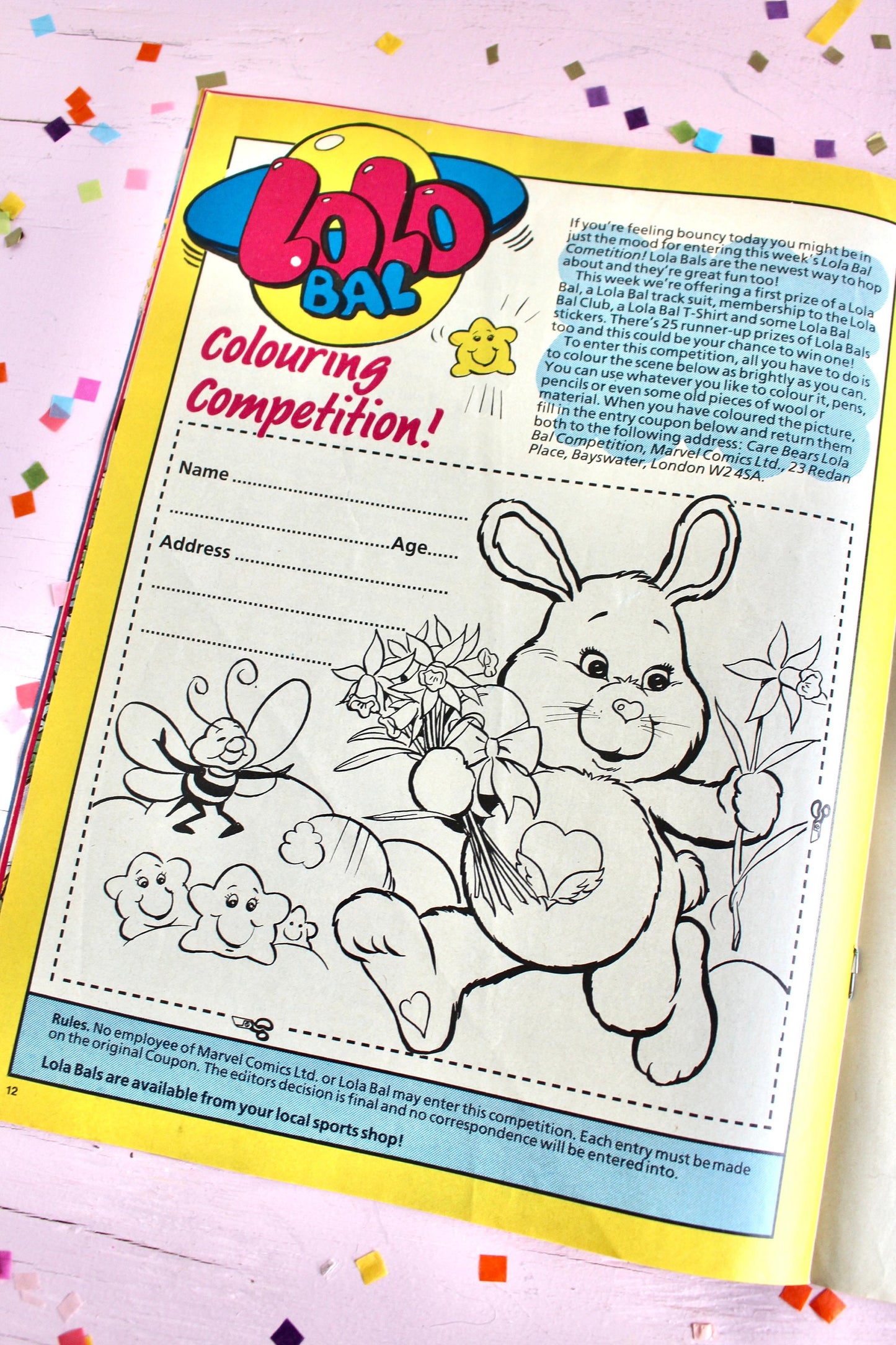 UK Care Bear Comic Book, 80s Vintage Care Bear Magazine, Marvel Care Bear Comic, Easter Spring Care Bear Ads Games Toys