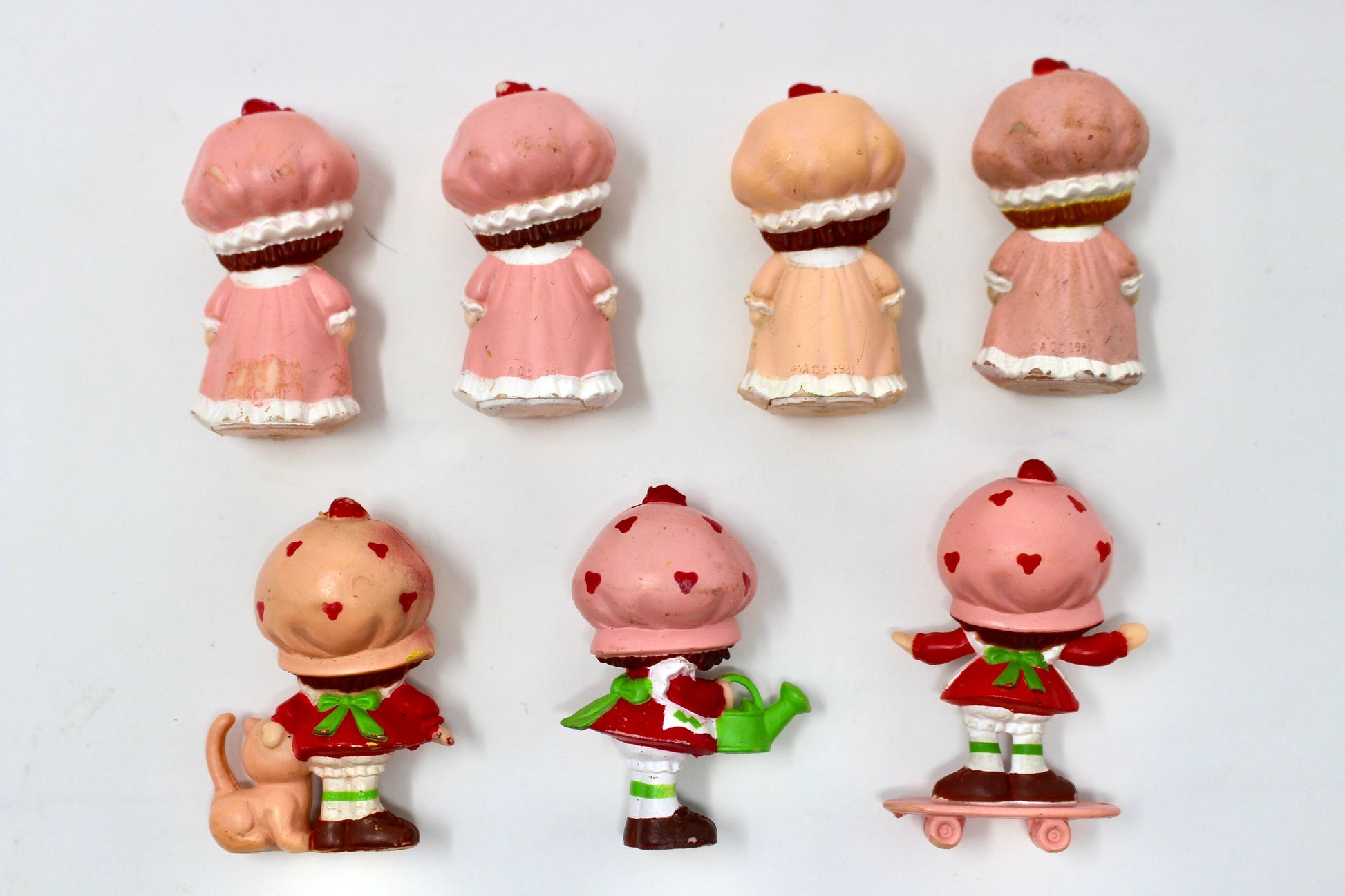 Vintage Strawberry Shortcake Mini PVC Figures- Choose Your Own- 80S SSC Miniature Scented Toys, Strawberryland Miniature Cartoon Toy Figures