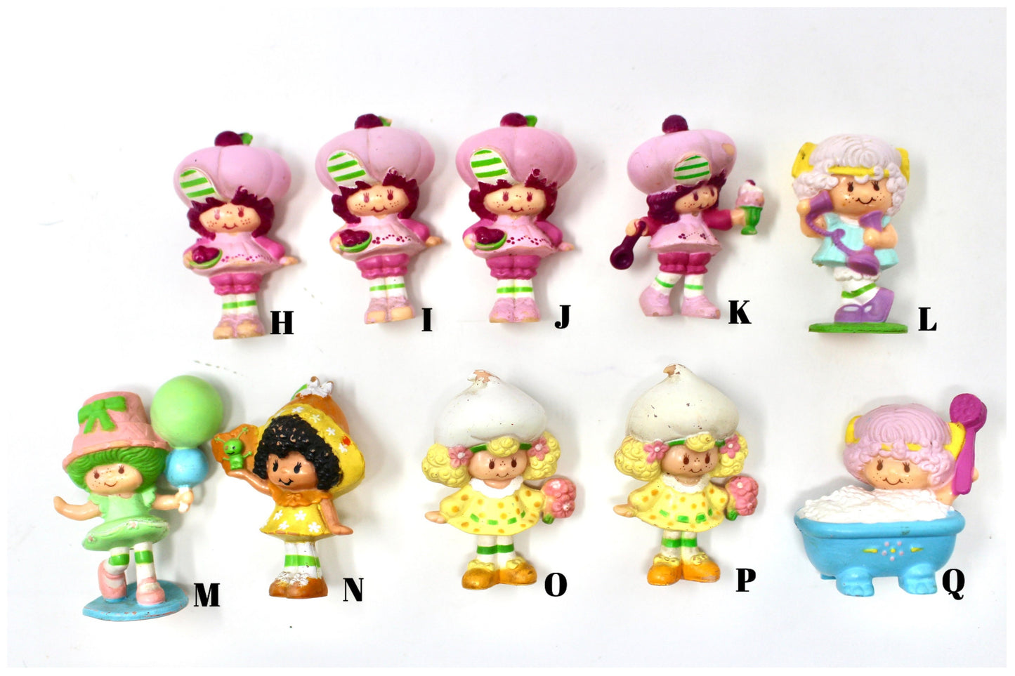 Vintage Strawberry Shortcake Mini PVC Figures- Choose Your Own- 80S SSC Miniature Scented Toys, Strawberryland Miniature Cartoon Toy Figures