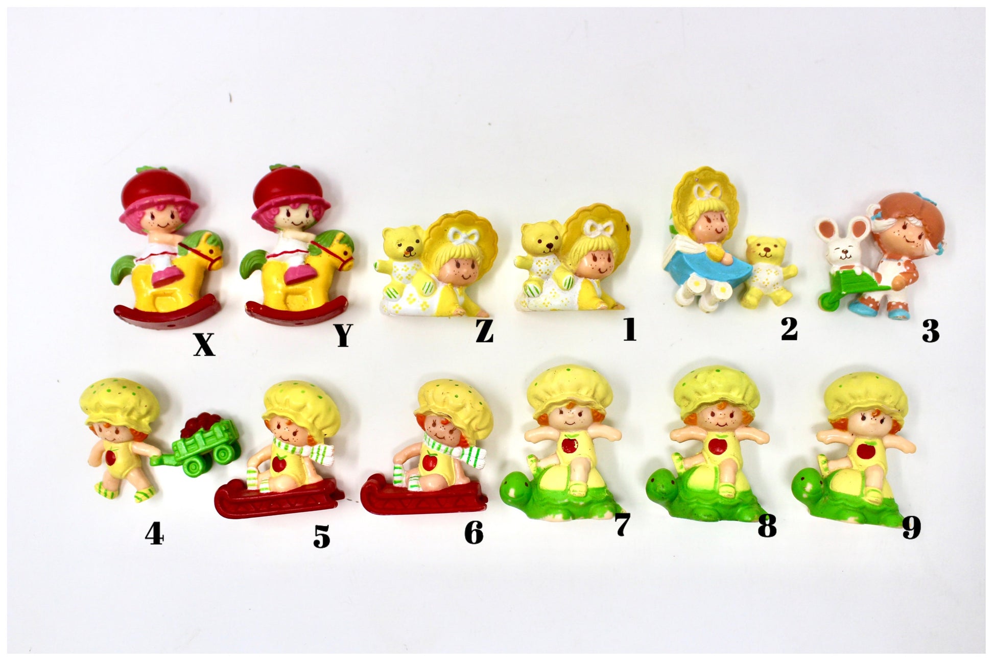 Vintage Strawberry Shortcake Mini PVC Figures- Choose Your Own- 80S SSC Miniature Scented Toys, Strawberryland Miniature Cartoon Toy Figures