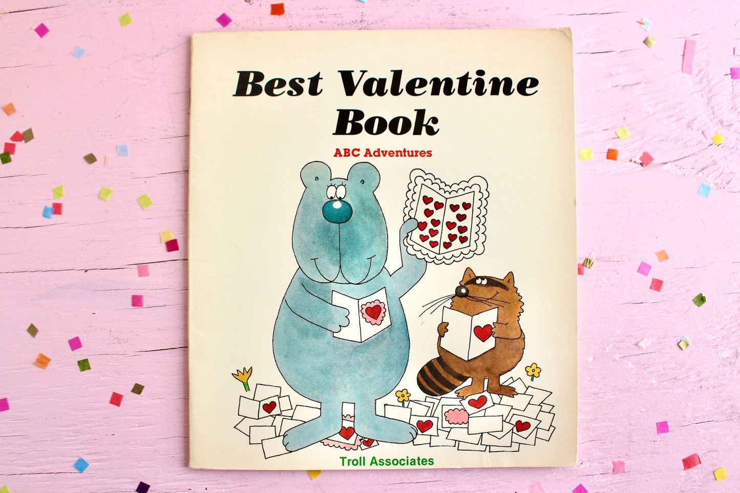 Best Valentine Book ABC Adventure, Vintage Valentines Day Kids Story Book, 80s 90s Kids Valentines Day Gift