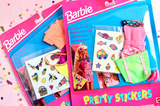 90s Barbie Doll Clothes, Choose Your Own, Pretty Stickers Fashion Outfit, Vintage 90s Doll Photography Styling Accessories Wardrobe