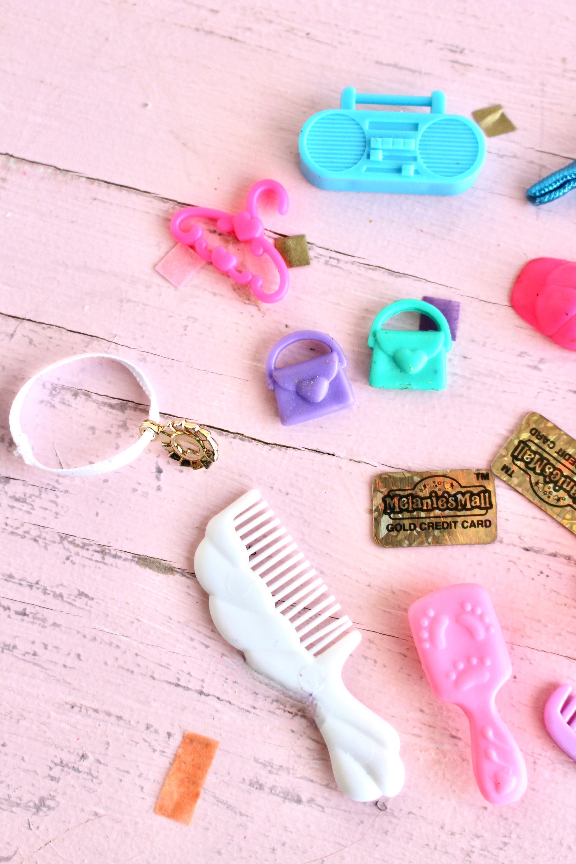 Melanie's Mall Accessories Lot, Vintage Melanies Mall Doll Playset, 90s Melanies Mall Toys, Vintage 90s Polly Pocket Mini Toy Accessories