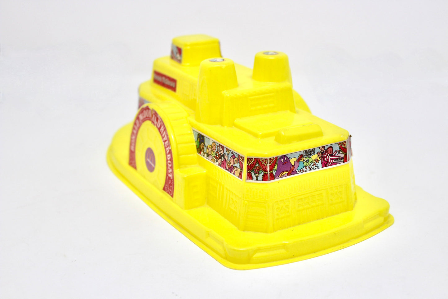 McDonalds Riverboat Tubby Tugger Bath Toy, Yellow Tugboat, Vintage McDonalds Ship Shape Happy Meal Toy