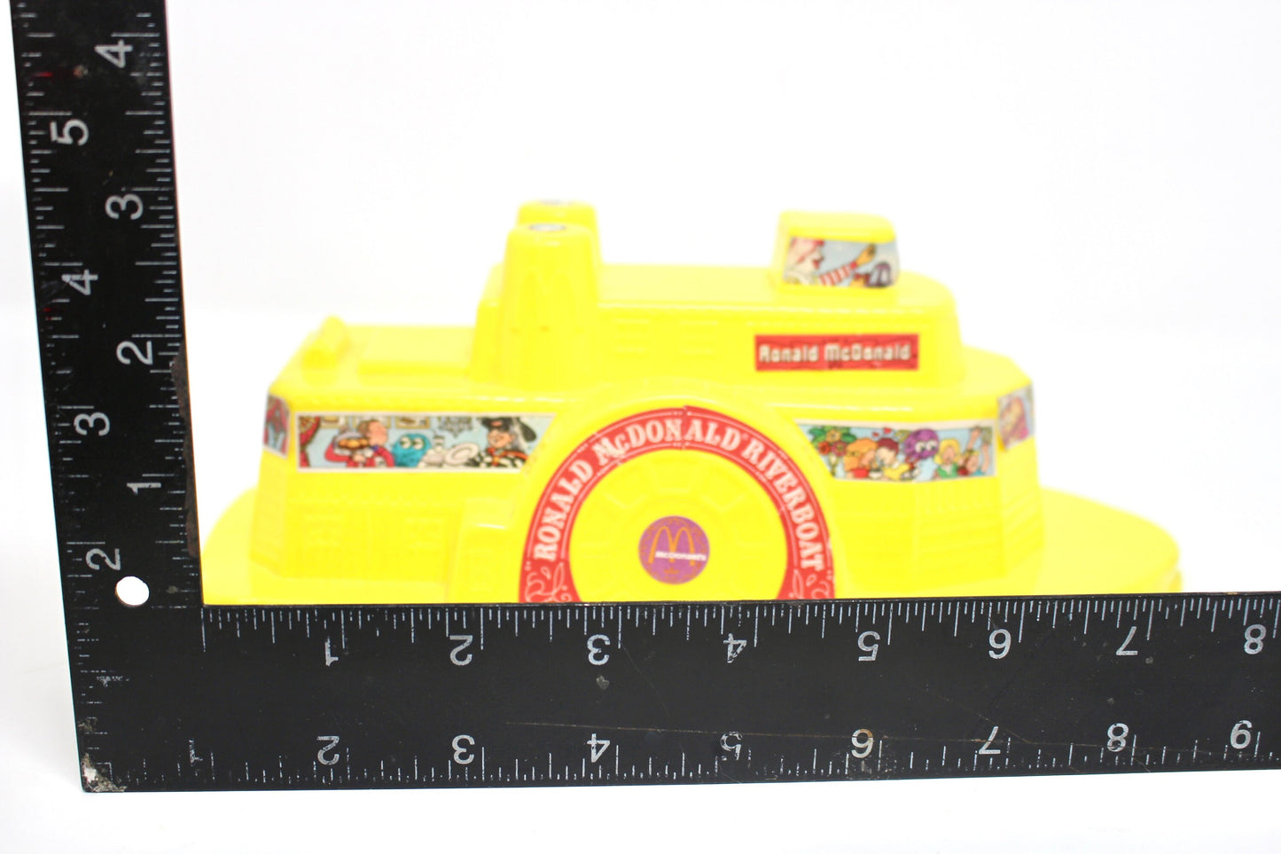 McDonalds Riverboat Tubby Tugger Bath Toy, Yellow Tugboat, Vintage McDonalds Ship Shape Happy Meal Toy