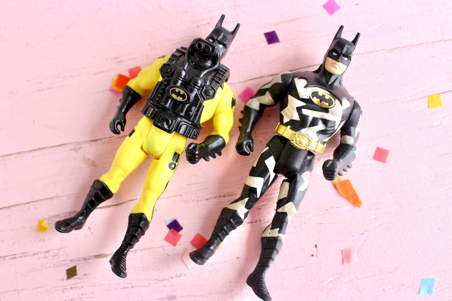 DC Marvel Batman Action Figure Toys, Choose Your Own, Yellow Deep Sea Diver, Black Gray Bruce Wayne, Vintage 90s Superhero Action Figures