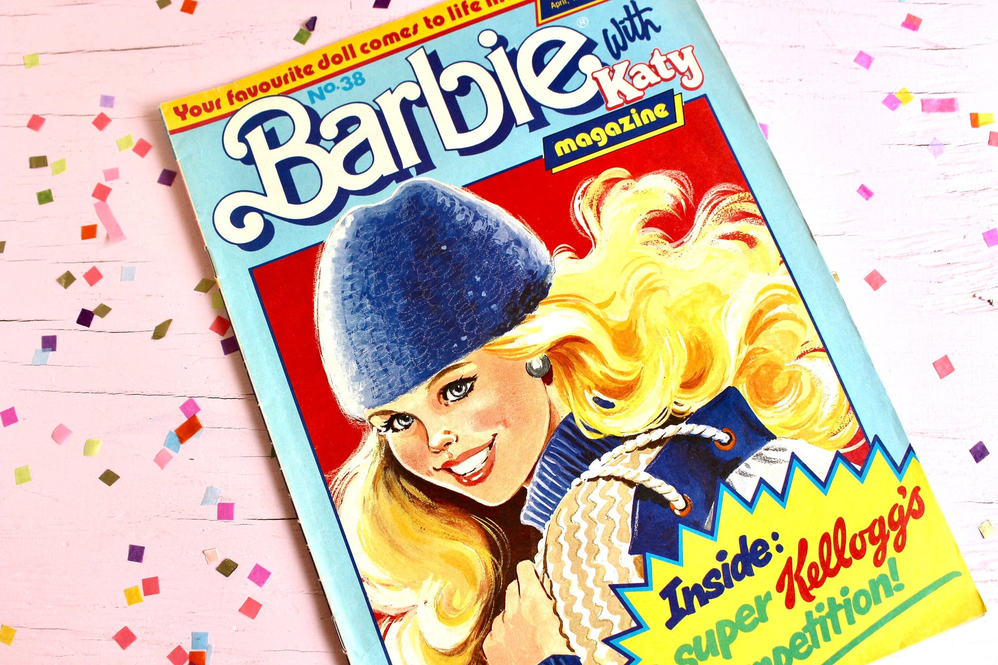 UK Christmas Barbie Magazine for Kids Issue 38 from 1987 , Rare Vintage 80s Barbie Friends Club Comic Book