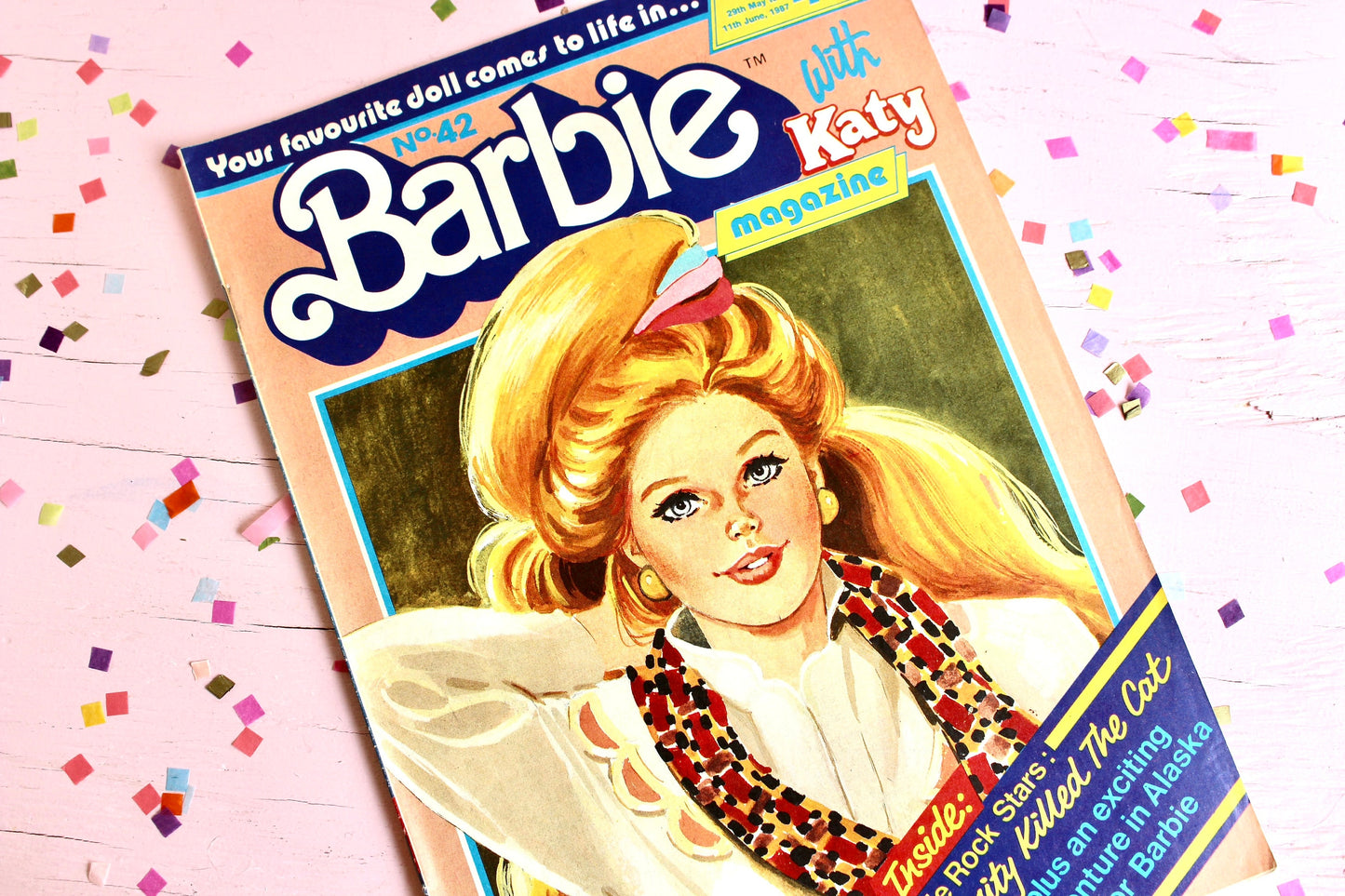 Rare 1986 UK Barbie Magazine for Kids Issue 42, Vintage 80s Barbie Friends Club Comic Book