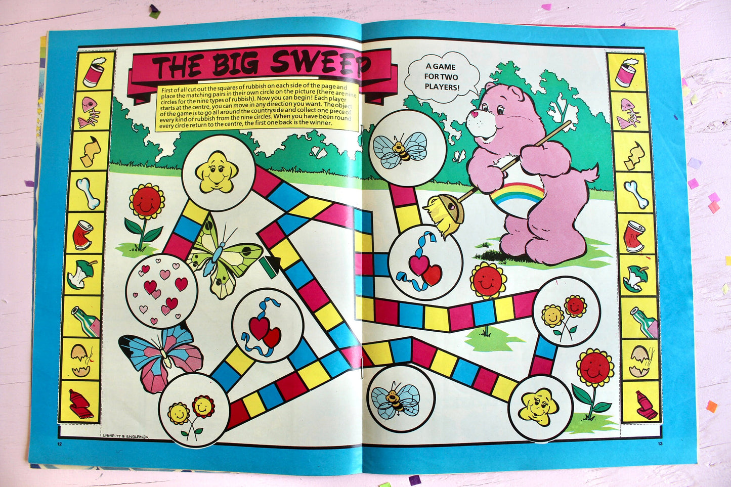 UK Share Care Bear Marvel Comic Book, 80s Vintage Care Bear Magazine, Earth Day Spring, Rare Strawberry Shortcake Comic