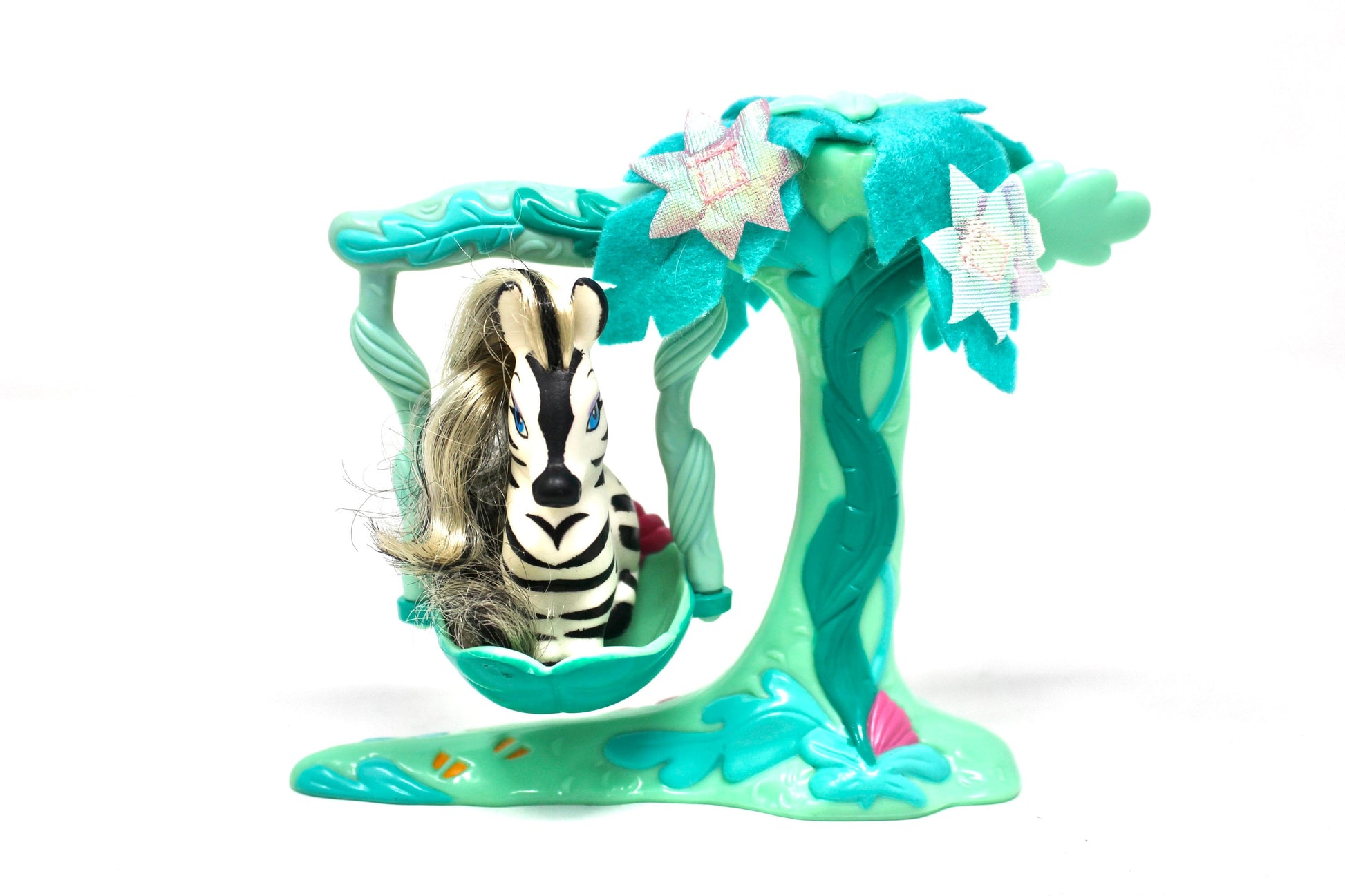 Lion King Jungle Babies Playset, Swinging' Pretty Zebra, Vintage 1994 Disney Lion King Jungle Babies Toy