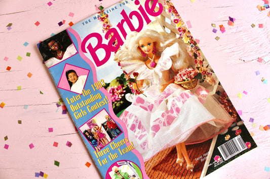 Secret Hearts Barbie Magazine for Girls, 80s Vintage Valentines Barbie Fashion Comic Activity Book, 90s Barbie Nostalgia, Retro Barbie Gift