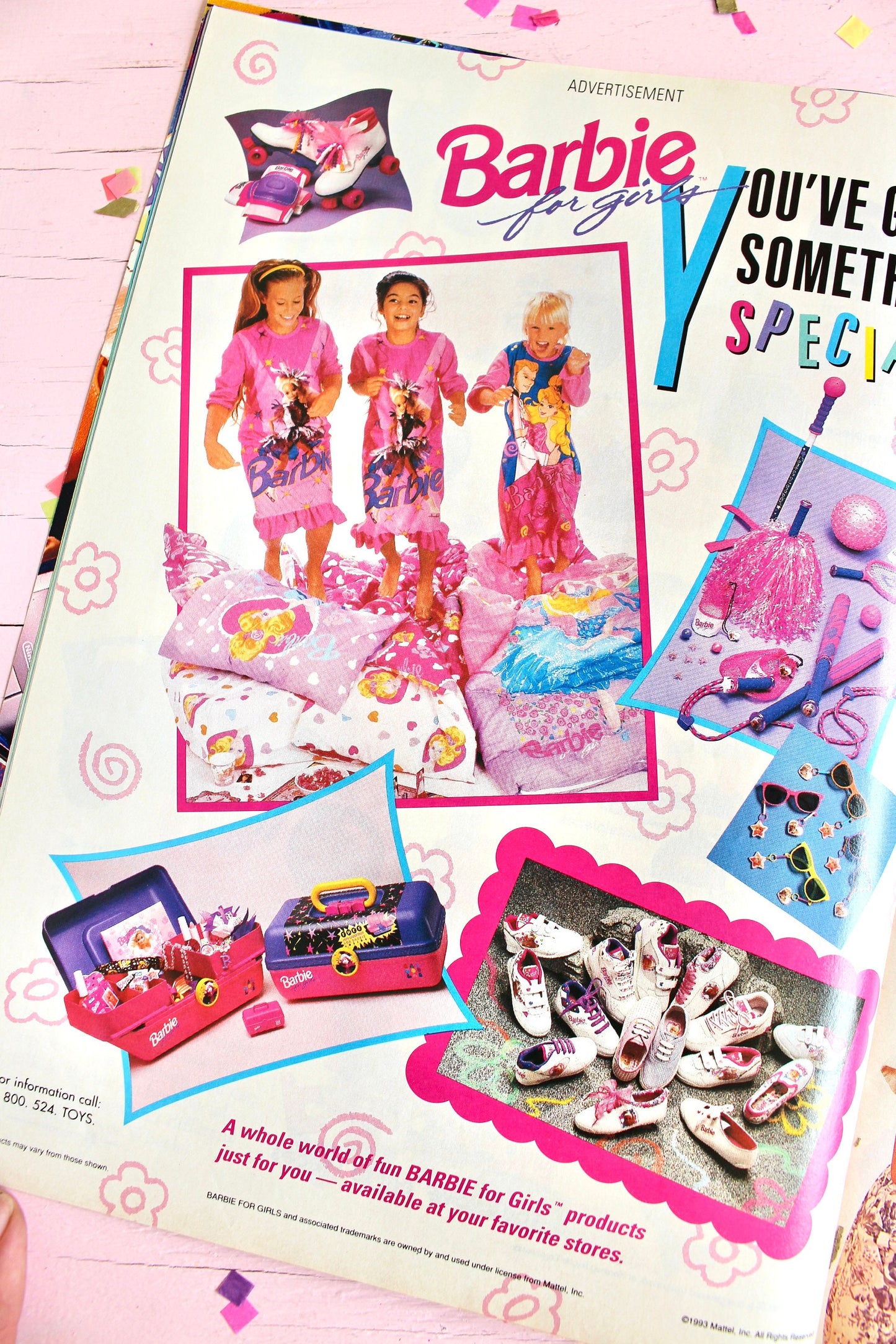 Secret Hearts Barbie Magazine for Girls, 80s Vintage Valentines Barbie Fashion Comic Activity Book, 90s Barbie Nostalgia, Retro Barbie Gift