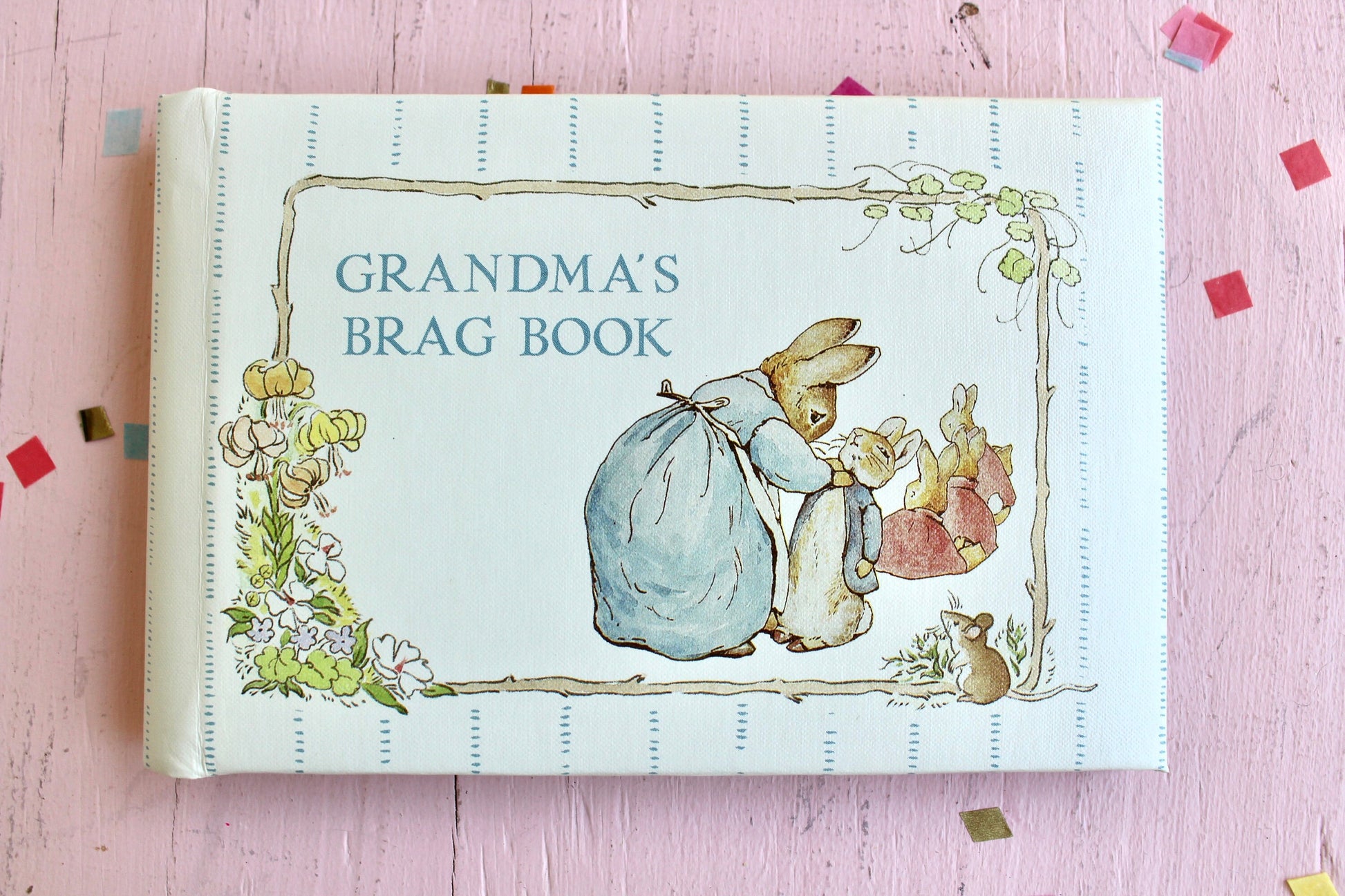 Grandma Brag Book Photo Album, Choose Your Own, Vintage 90s Memory Books, Retro Zebras Zoo, Beatrix Potter Bunny, Grandma Baby Shower Gift