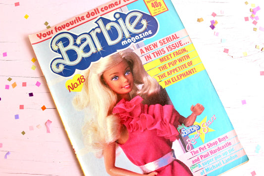 UK Barbie Magazine for Kids Issue 18, Vintage 80s Barbie Friends Club Comic Book, Barbie Fan Club Book