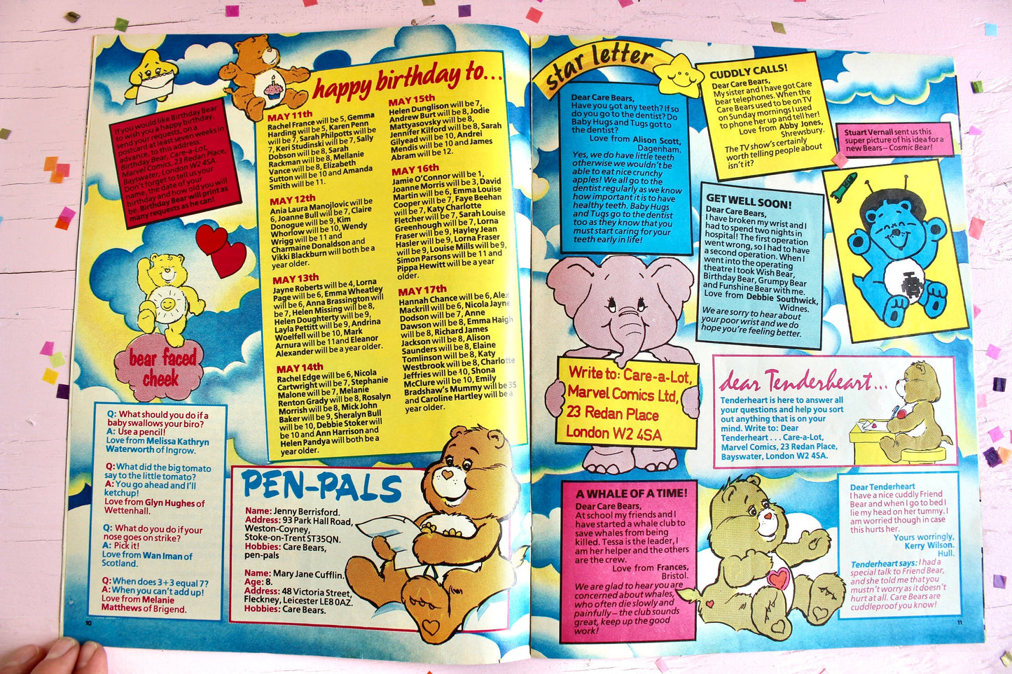 UK Grumpy Care Bear Marvel Comic Book, 80s Vintage Care Bear Magazine, Summer Circus Themed, Rare Strawberry Shortcake Comic