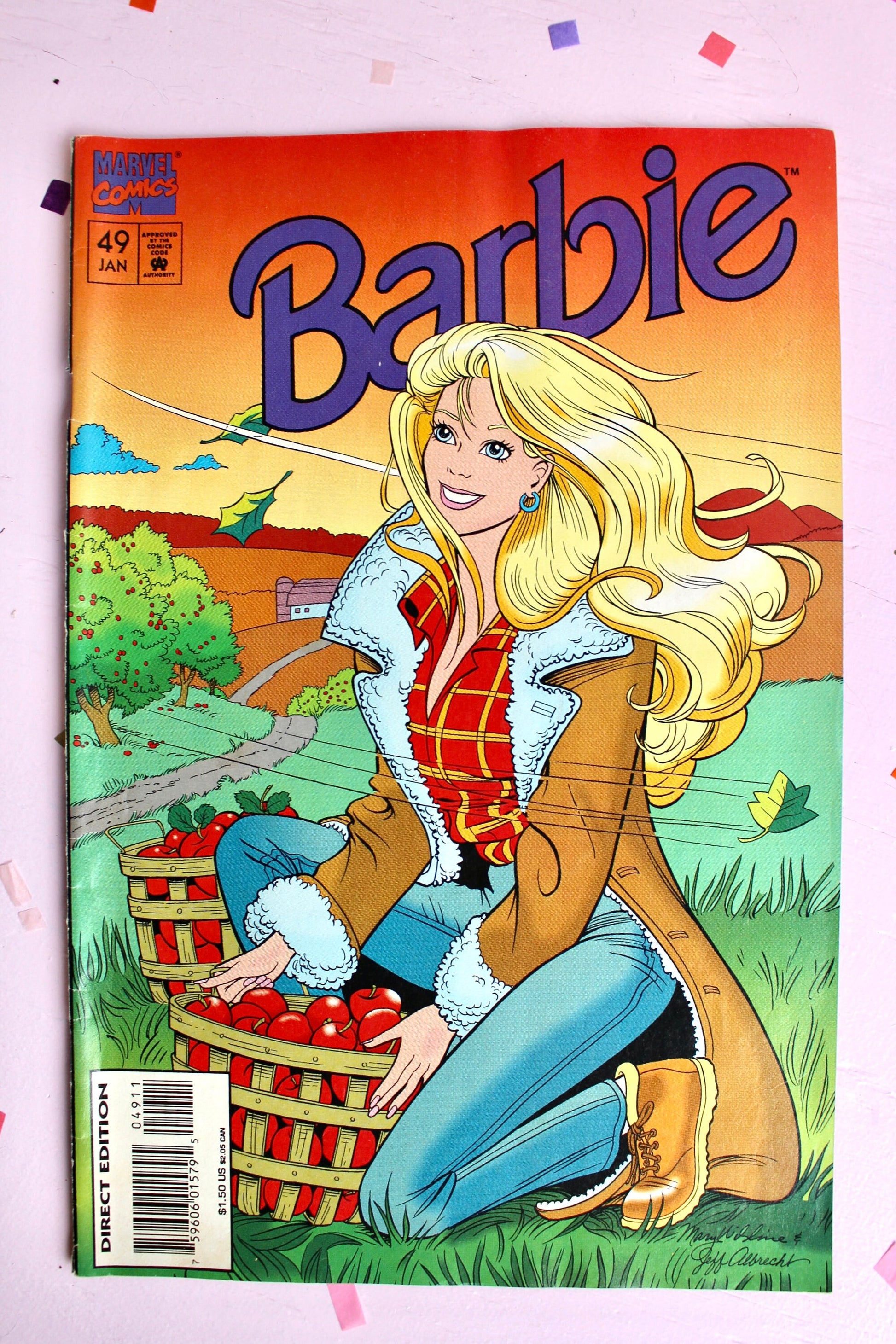 Barbie Fashion Marvel Comic Book, Fall Autumn Barbie Comic, Vintage 90s Barbie Doll Magazine with Ads