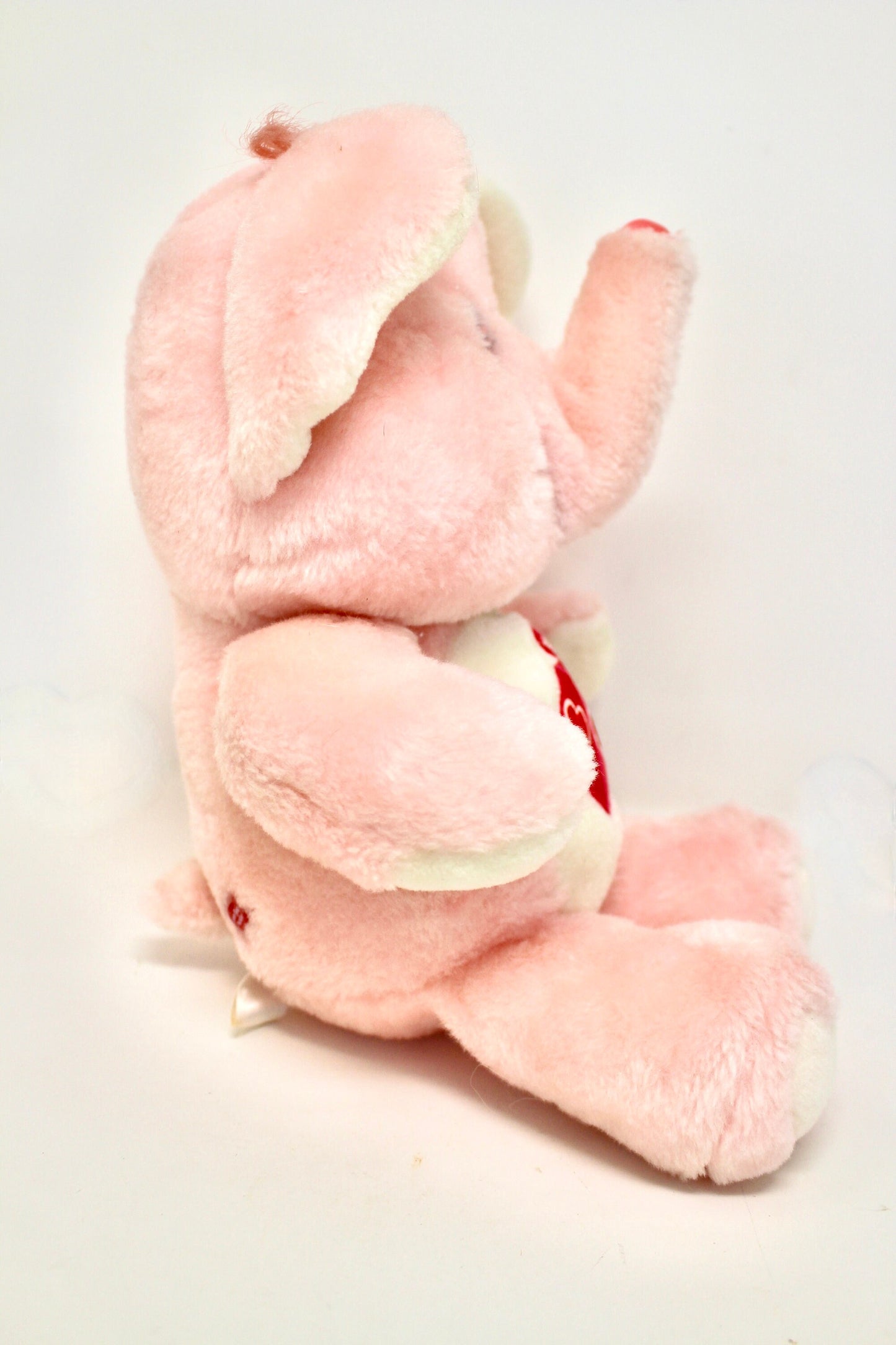 Lotsa Heart Elephant Care Bears Cousins Plush, 80s Pink Elephant Stuffed Animal