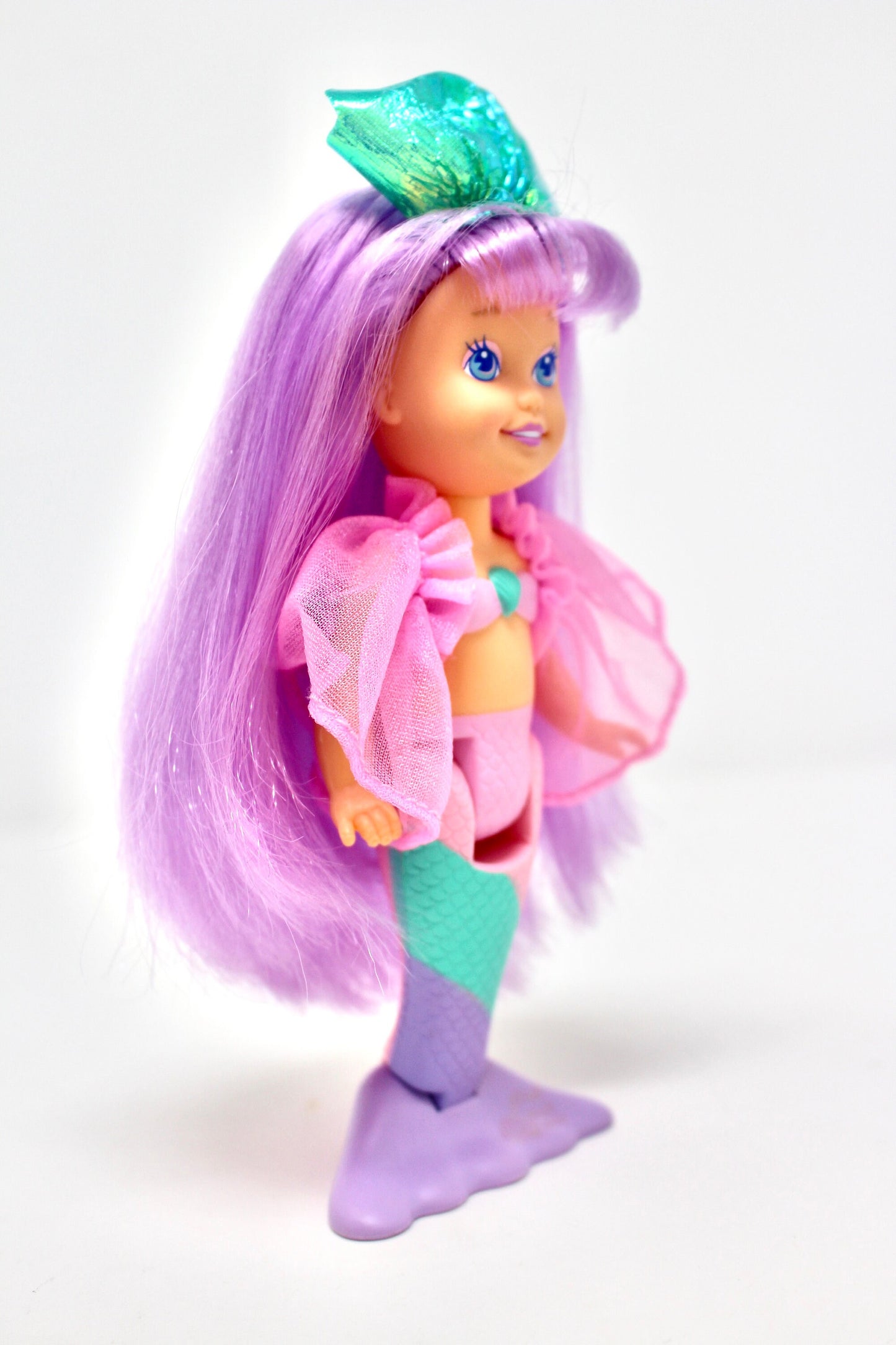 My Pretty Mermaid Rainbow Beauty Doll, Playskool 1990s Rainbow Mermaid Dolls, Vintage Mermaid Bathtub Toy, Purple Hair Fin and Accessories