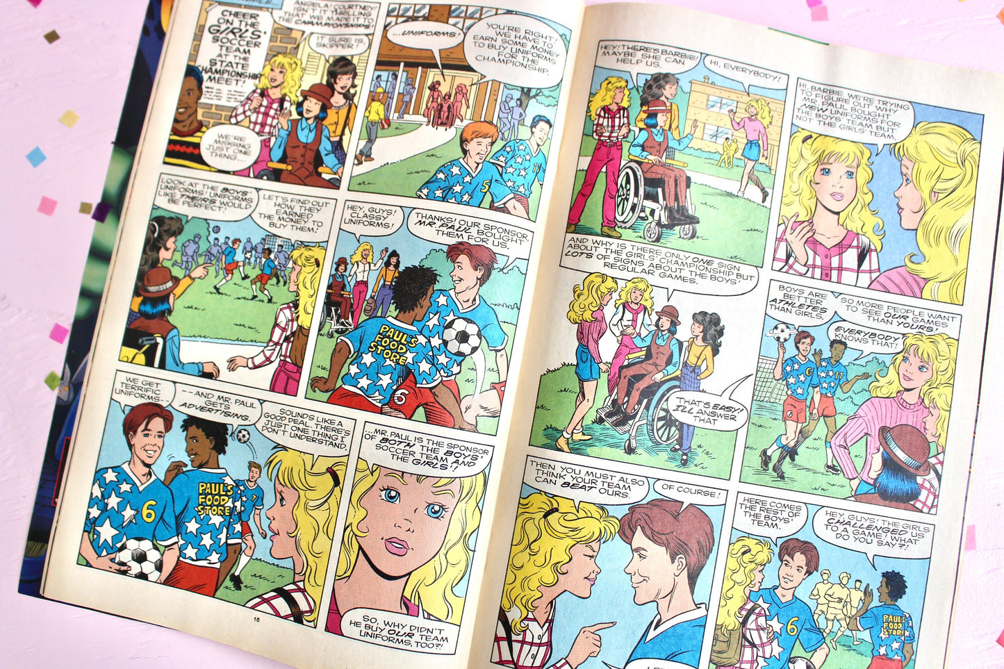 Barbie Fashion Marvel Comic Book, Fall Autumn Barbie Comic, Vintage 90s Barbie Doll Magazine with Ads