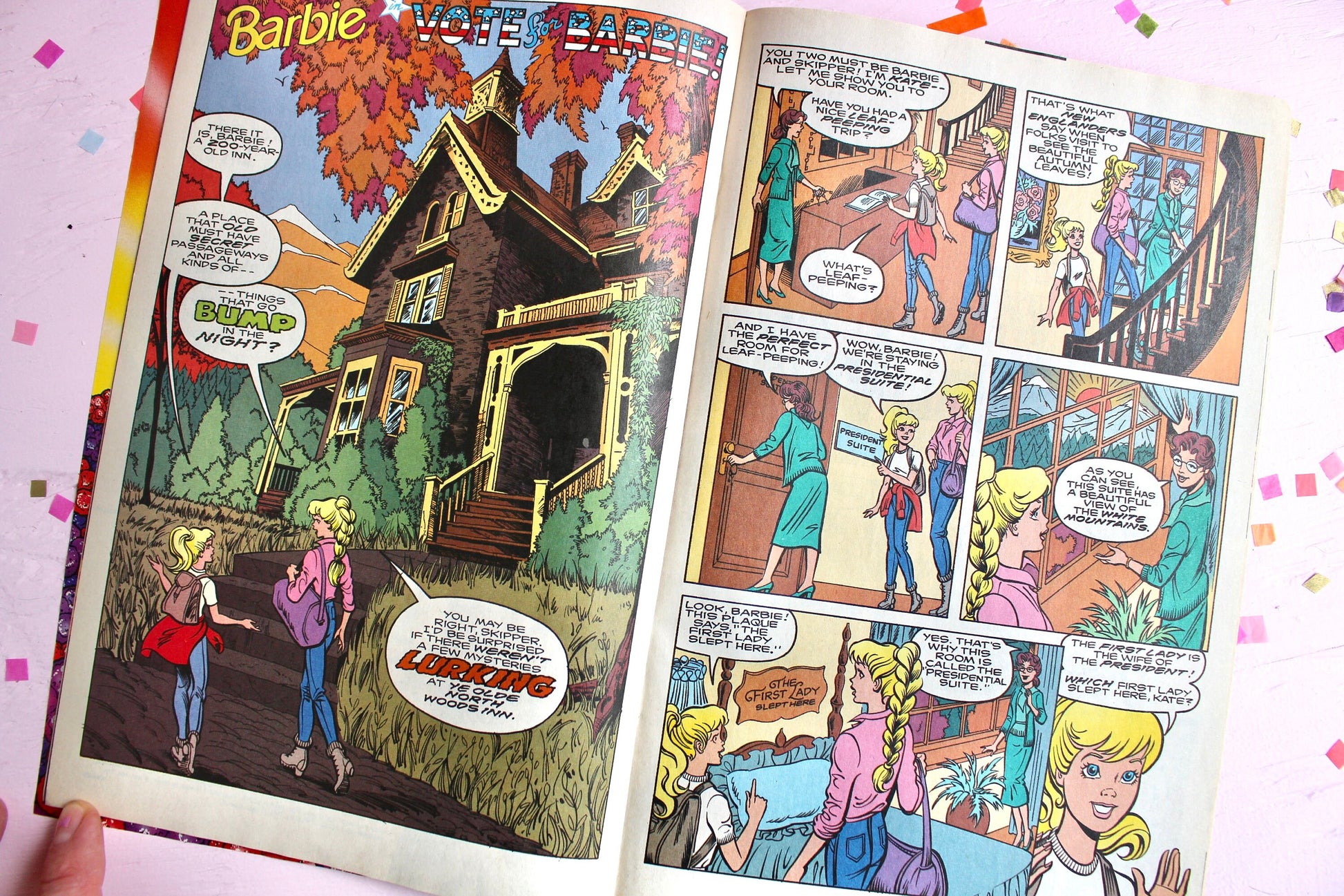 Barbie Fashion Marvel Comic Book, Fall Autumn Barbie Comic, Vintage 90s Barbie Doll Magazine with Ads