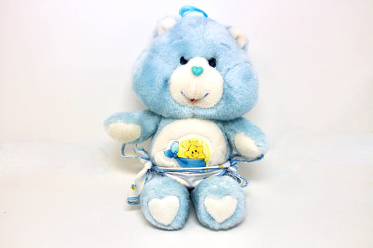 Baby Tugs Blue Care Bear Plush Stuffed Animal 80s Vintage