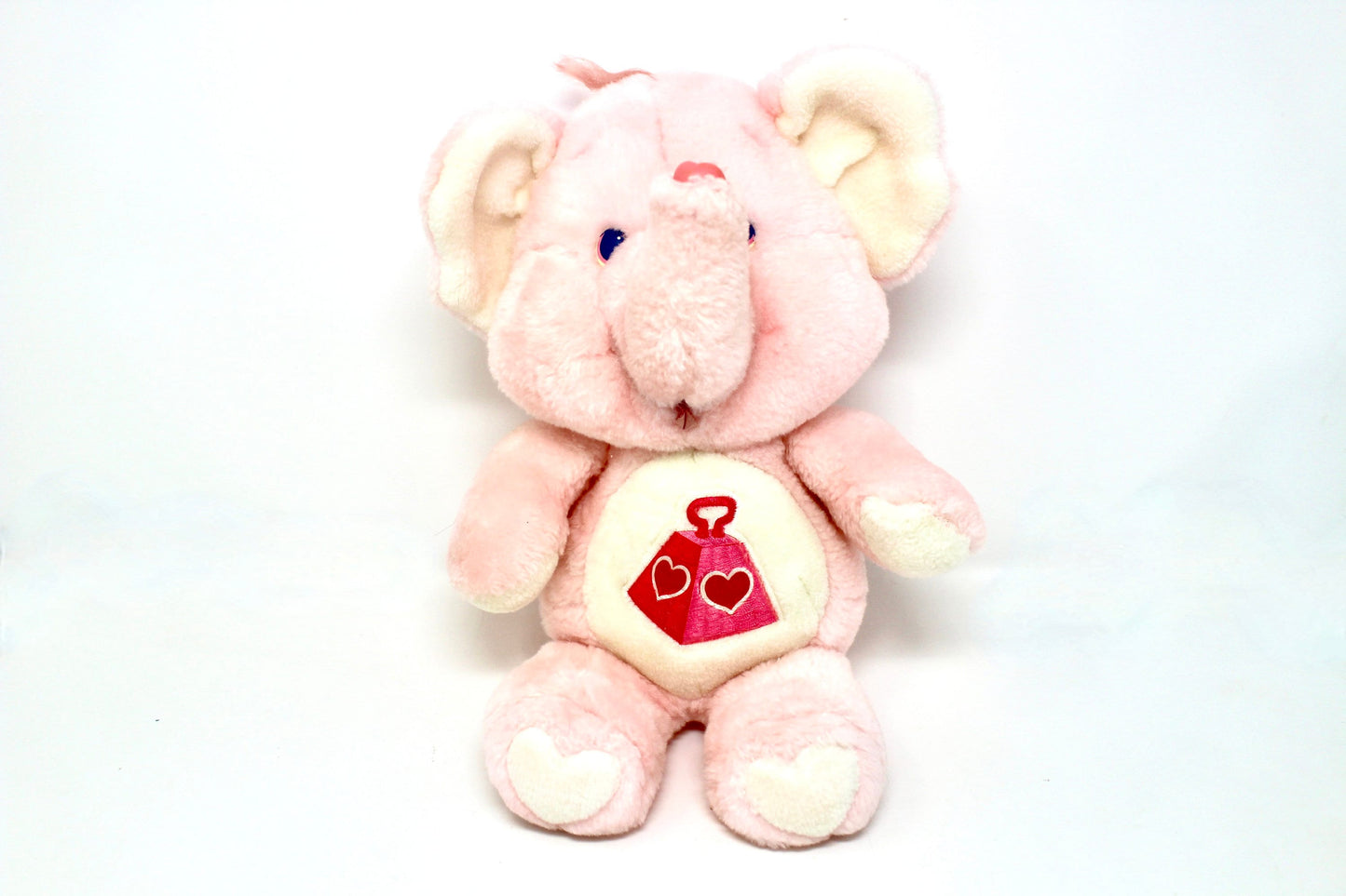 Lotsa Heart Elephant Care Bears Cousins Plush, 80s Pink Elephant Stuffed Animal