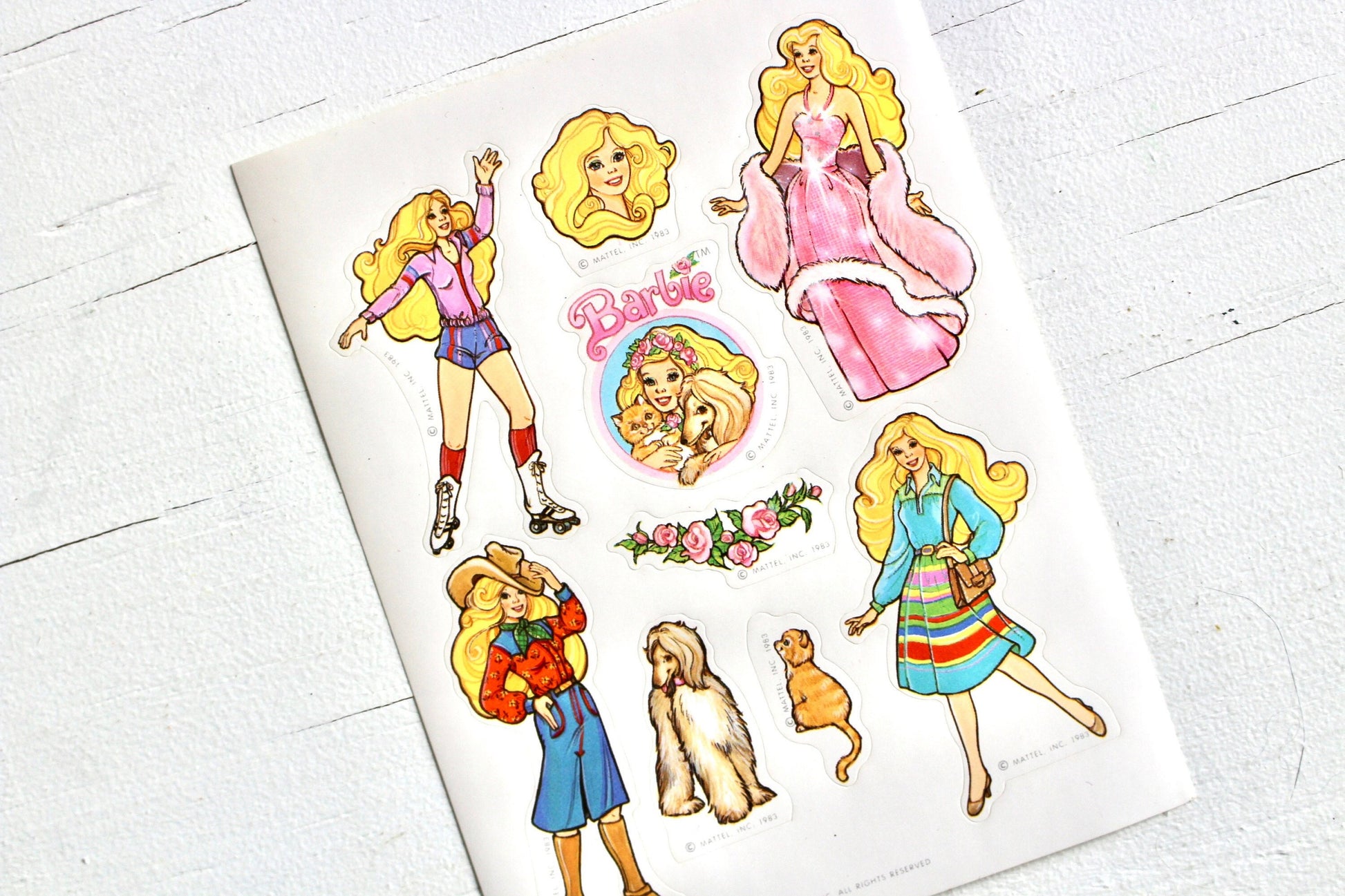 80s Superstar Era Barbie Stickers by Mattel Toys