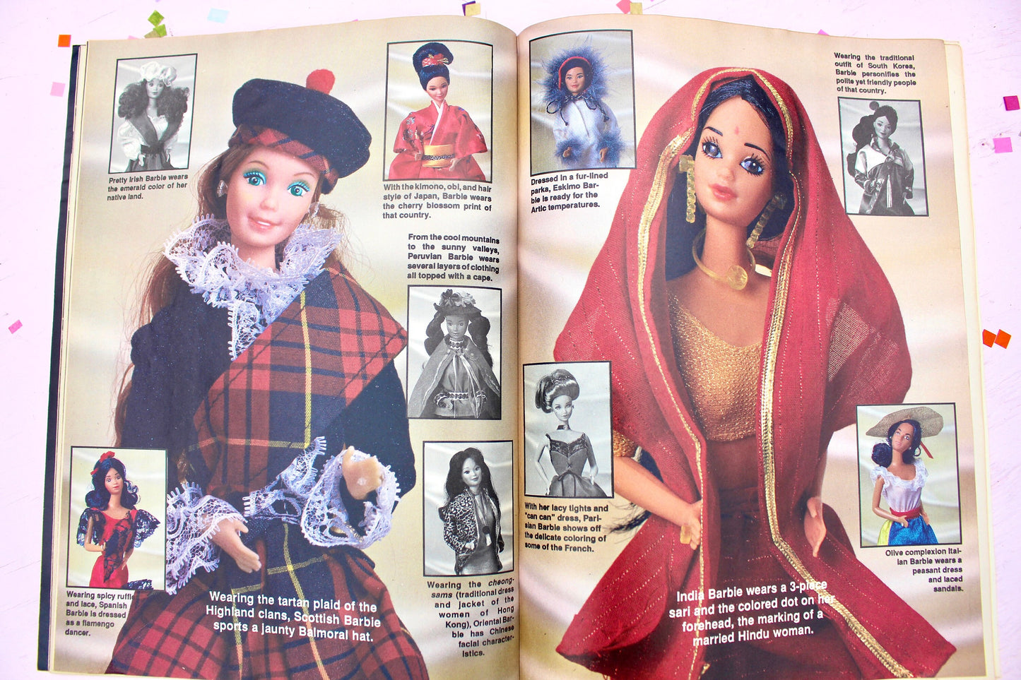 Vintage International Barbie Doll World Magazine, 1990s Collectible Dolls of the World Catalogue, Barbie Doll Collector Ads Articles Books